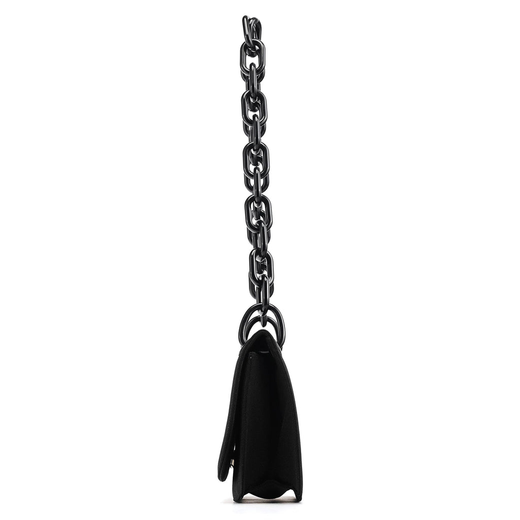 1996 Black Tessuto Swing Nylon Chain Shoulder Bag