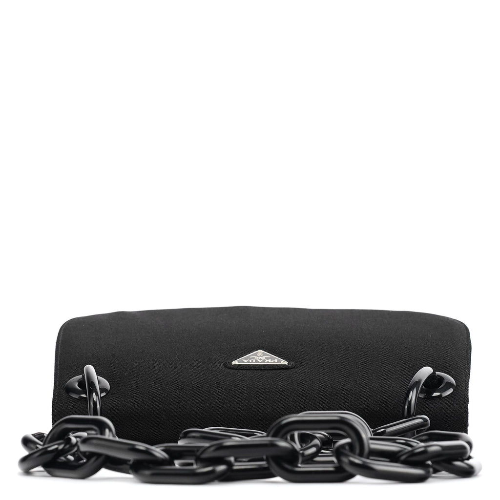 1996 Black Tessuto Swing Nylon Chain Shoulder Bag