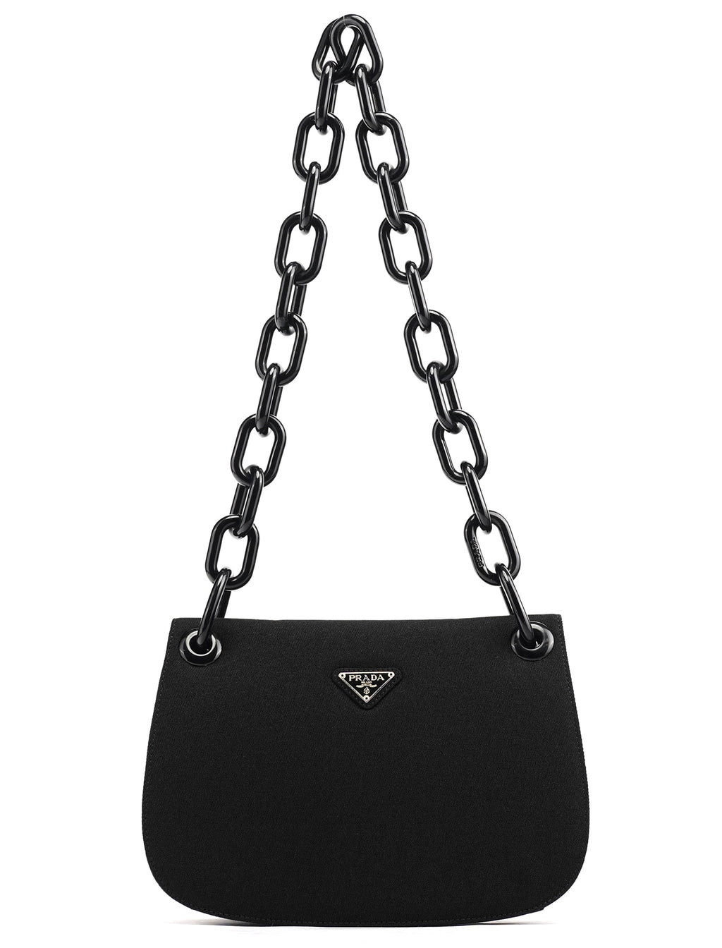 1996 Black Tessuto Swing Nylon Chain Shoulder Bag