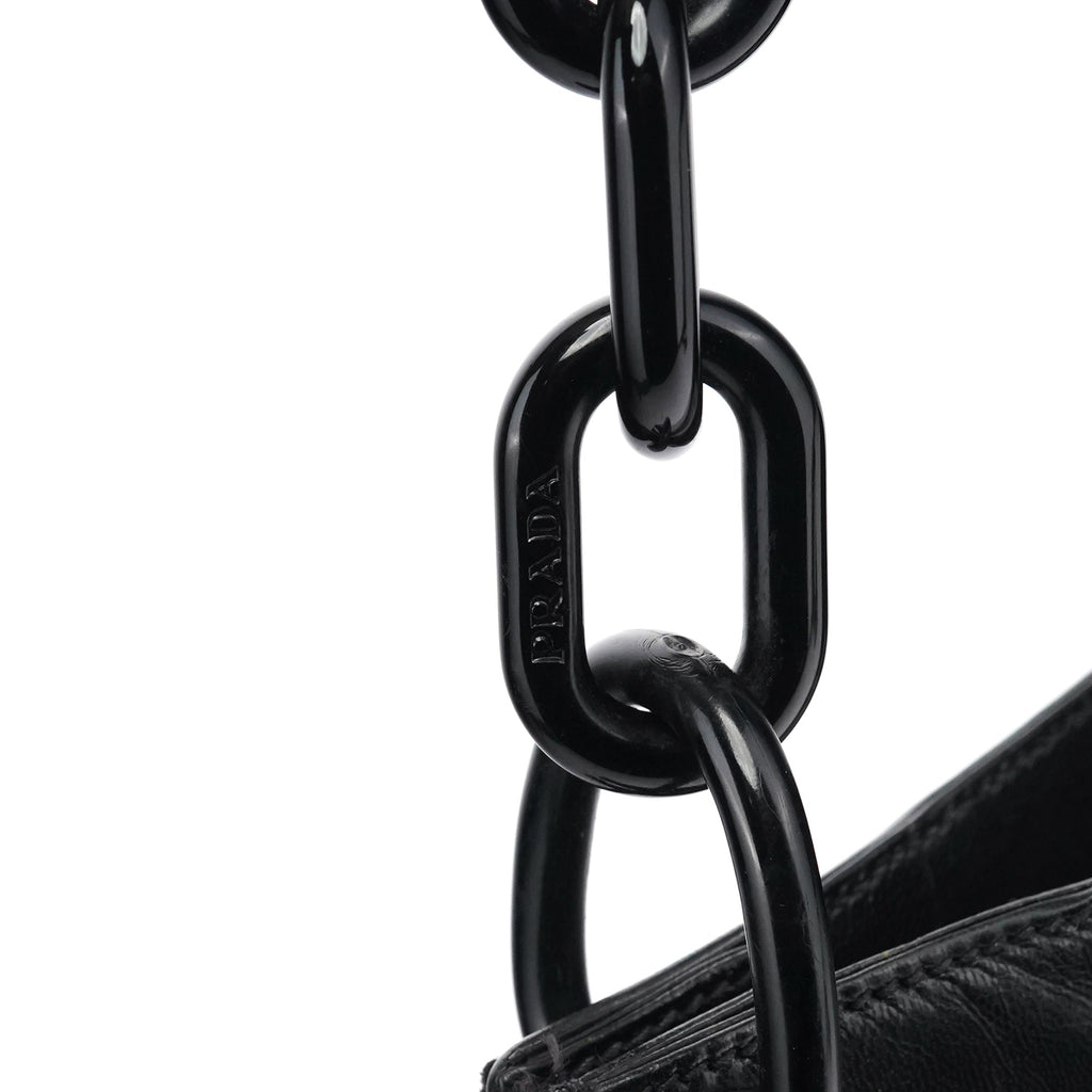 1996 Black Vitello Swing Calfskin Chain Shoulder Bag