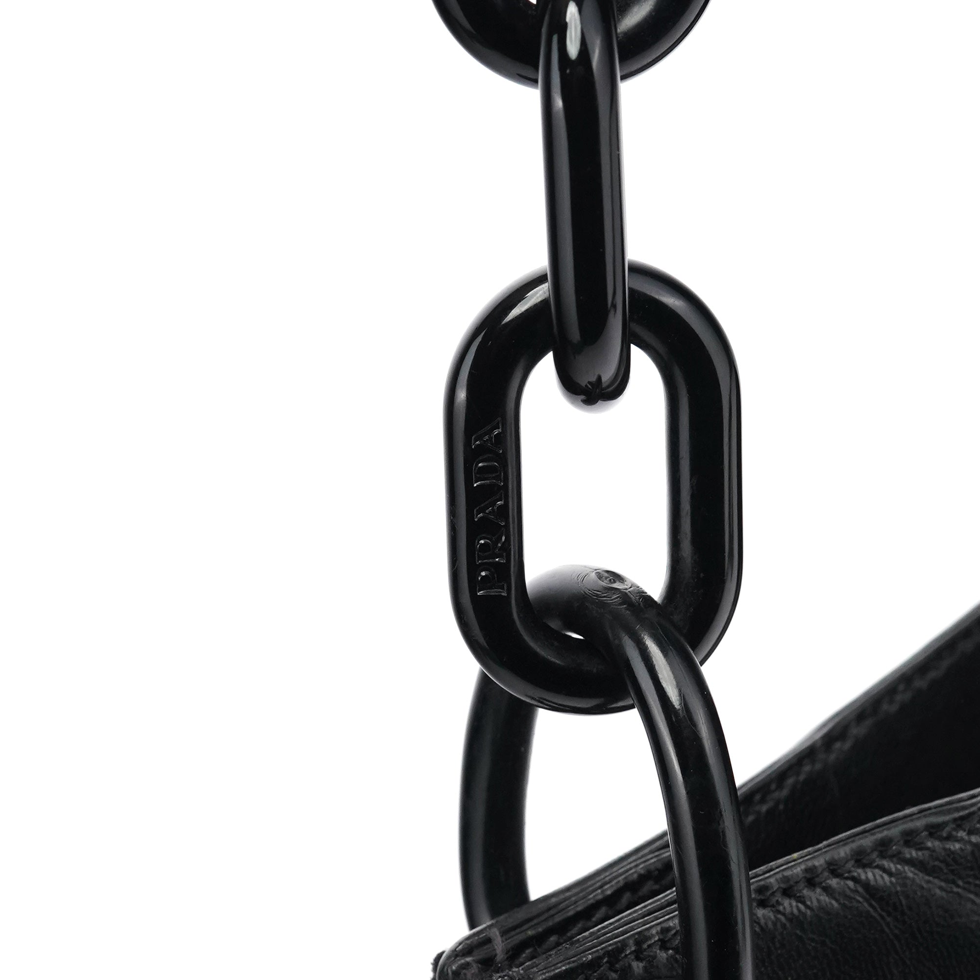 1996 Black Vitello Swing Calfskin Chain Shoulder Bag