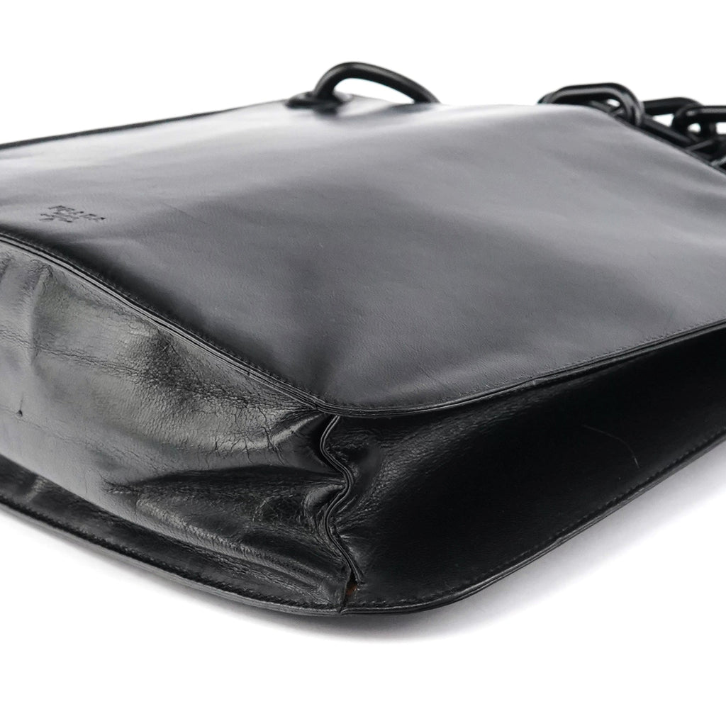 1996 Black Vitello Swing Calfskin Chain Shoulder Bag