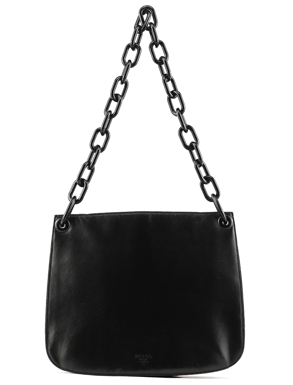 1996 Black Vitello Swing Calfskin Chain Shoulder Bag
