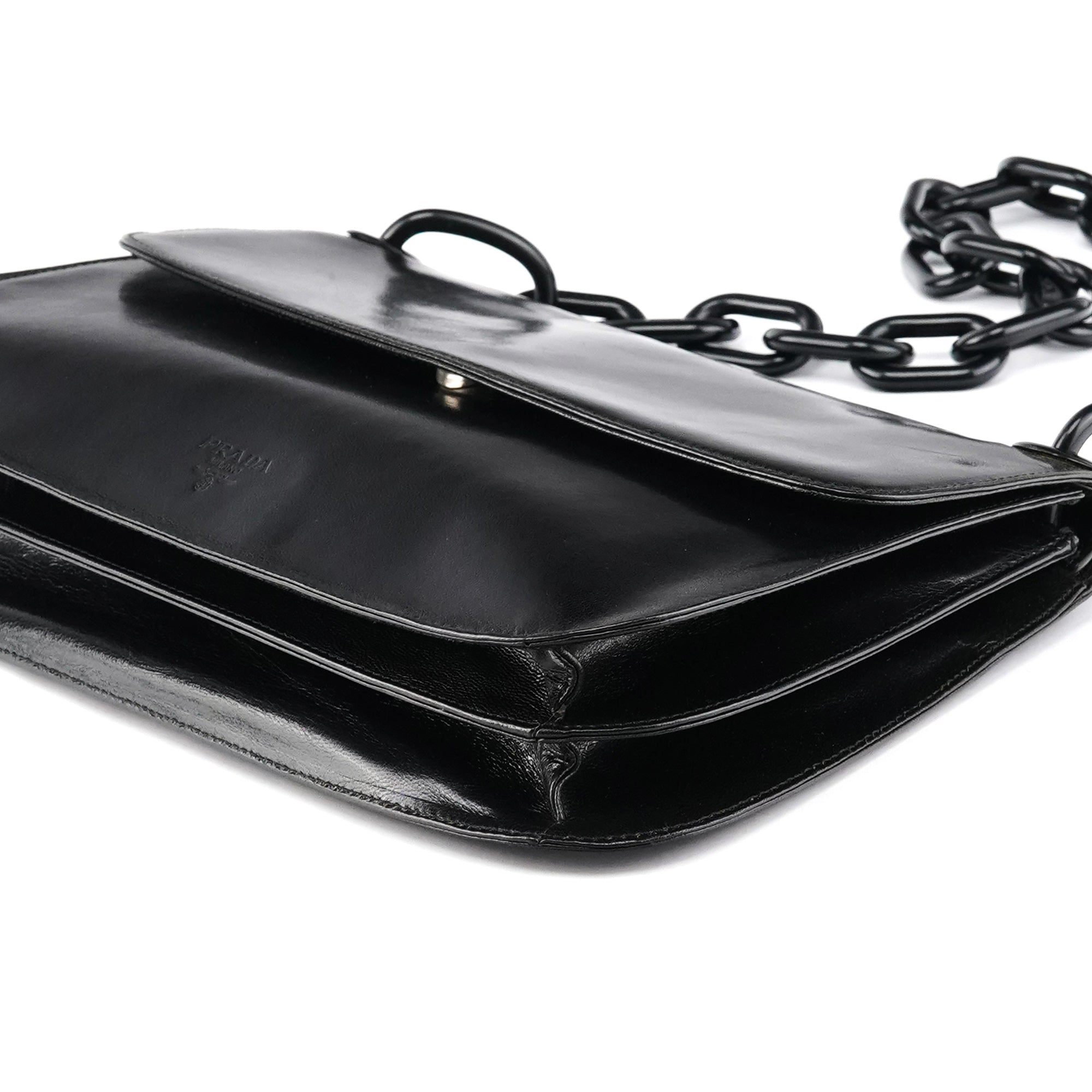 1996 Black Vitello Swing Shoulder Bag