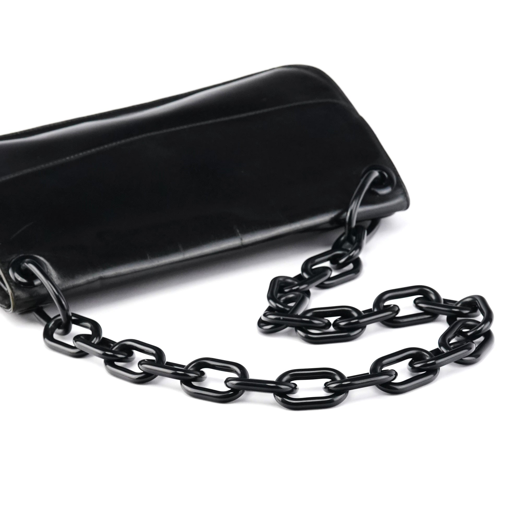 1996 Black Vitello Swing Shoulder Bag