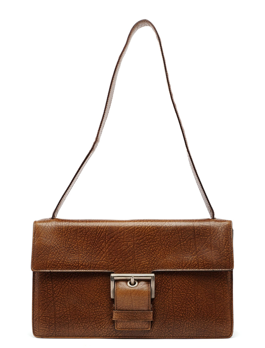 1996 Brown Lama Leather Shoulder Bag