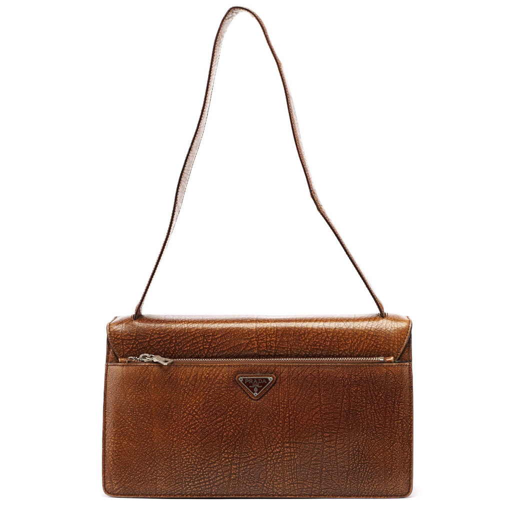 1996 Brown Lama Leather Shoulder Bag