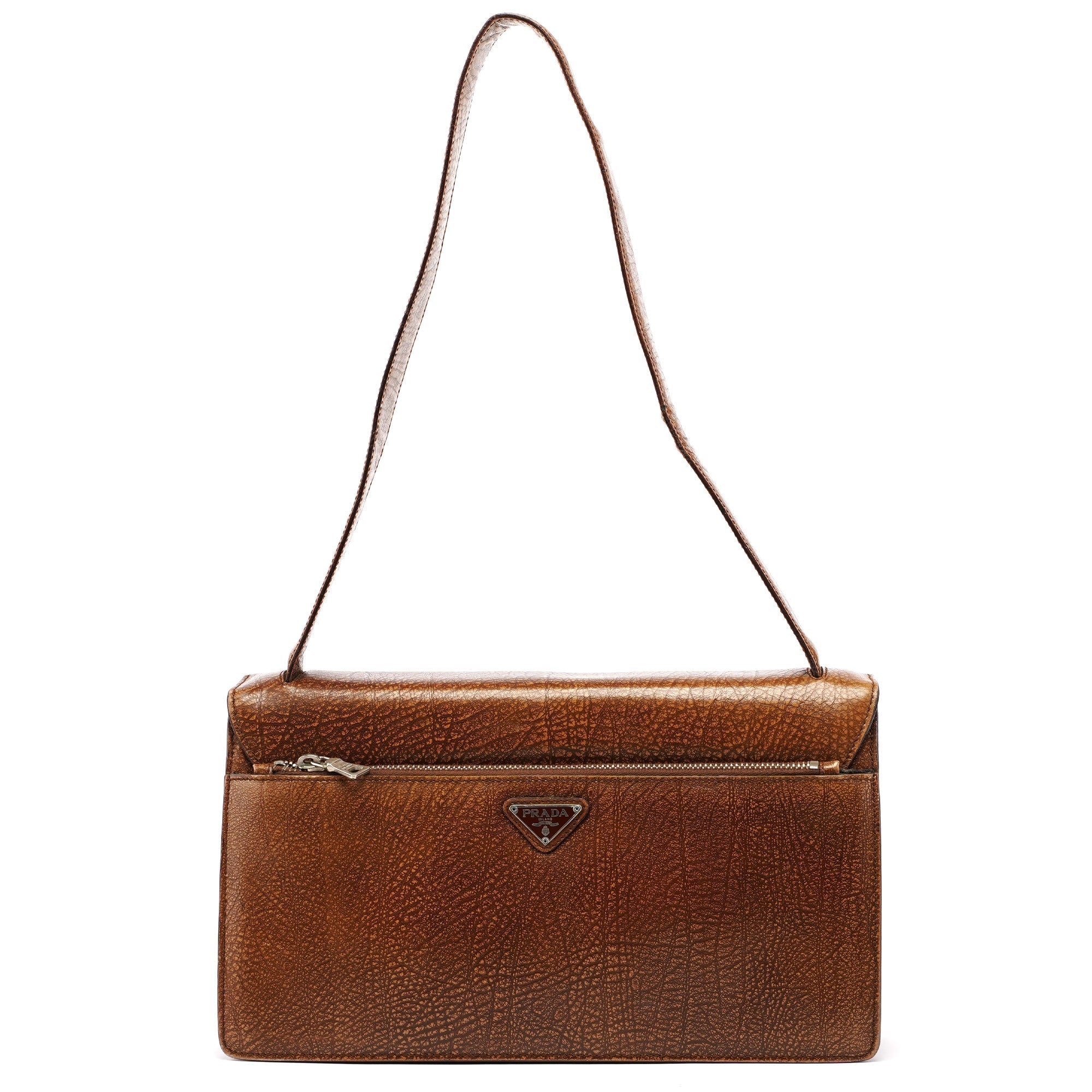 1996 Brown Lama Leather Shoulder Bag