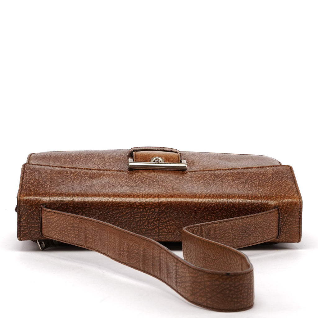 1996 Brown Lama Leather Shoulder Bag