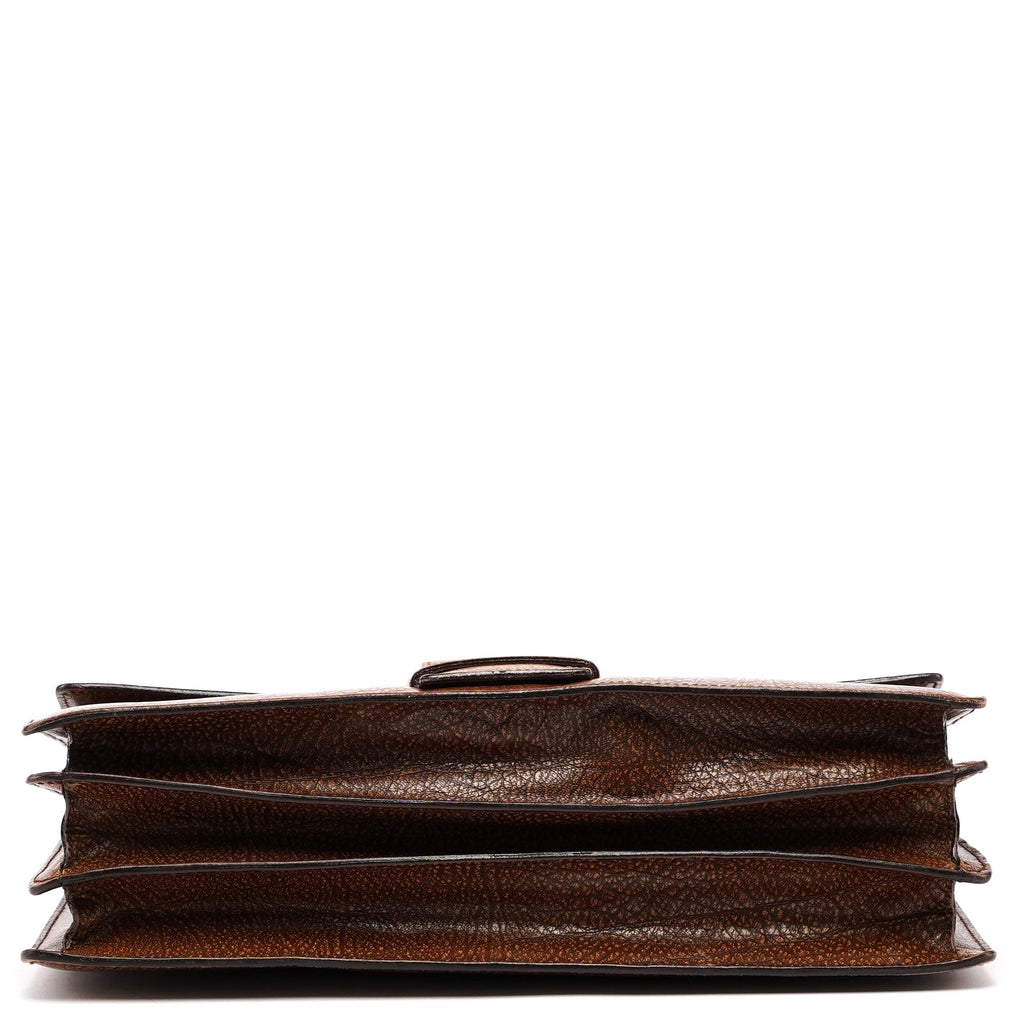 1996 Brown Lama Leather Shoulder Bag