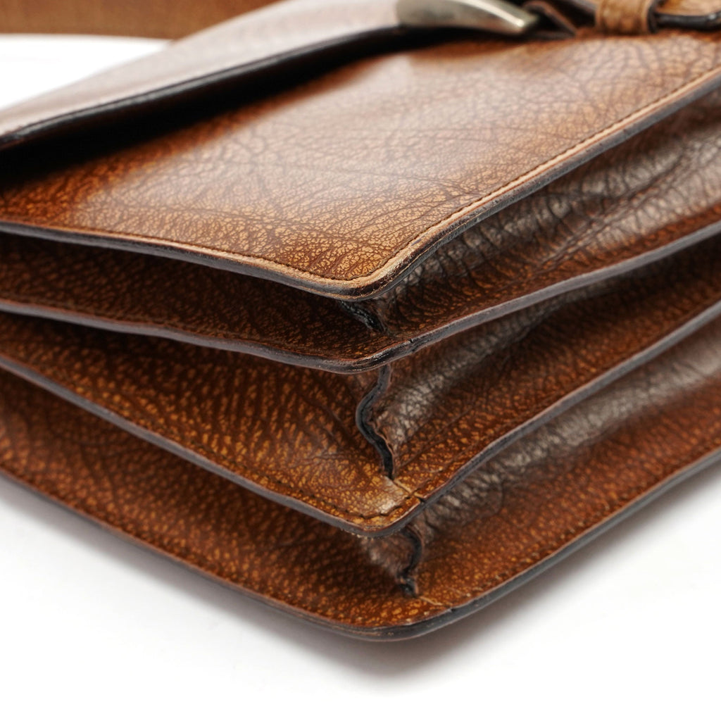 1996 Brown Lama Leather Shoulder Bag