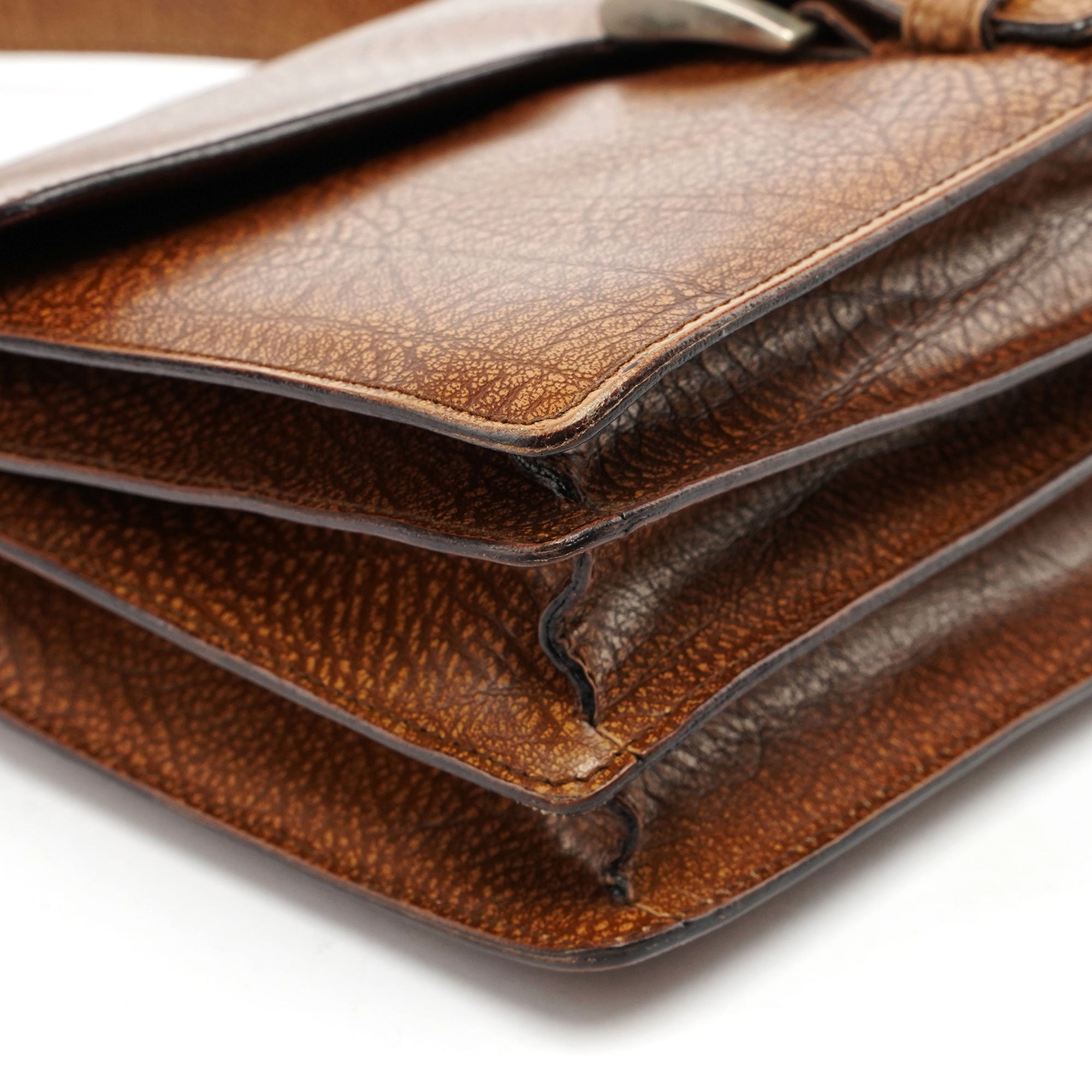 1996 Brown Lama Leather Shoulder Bag