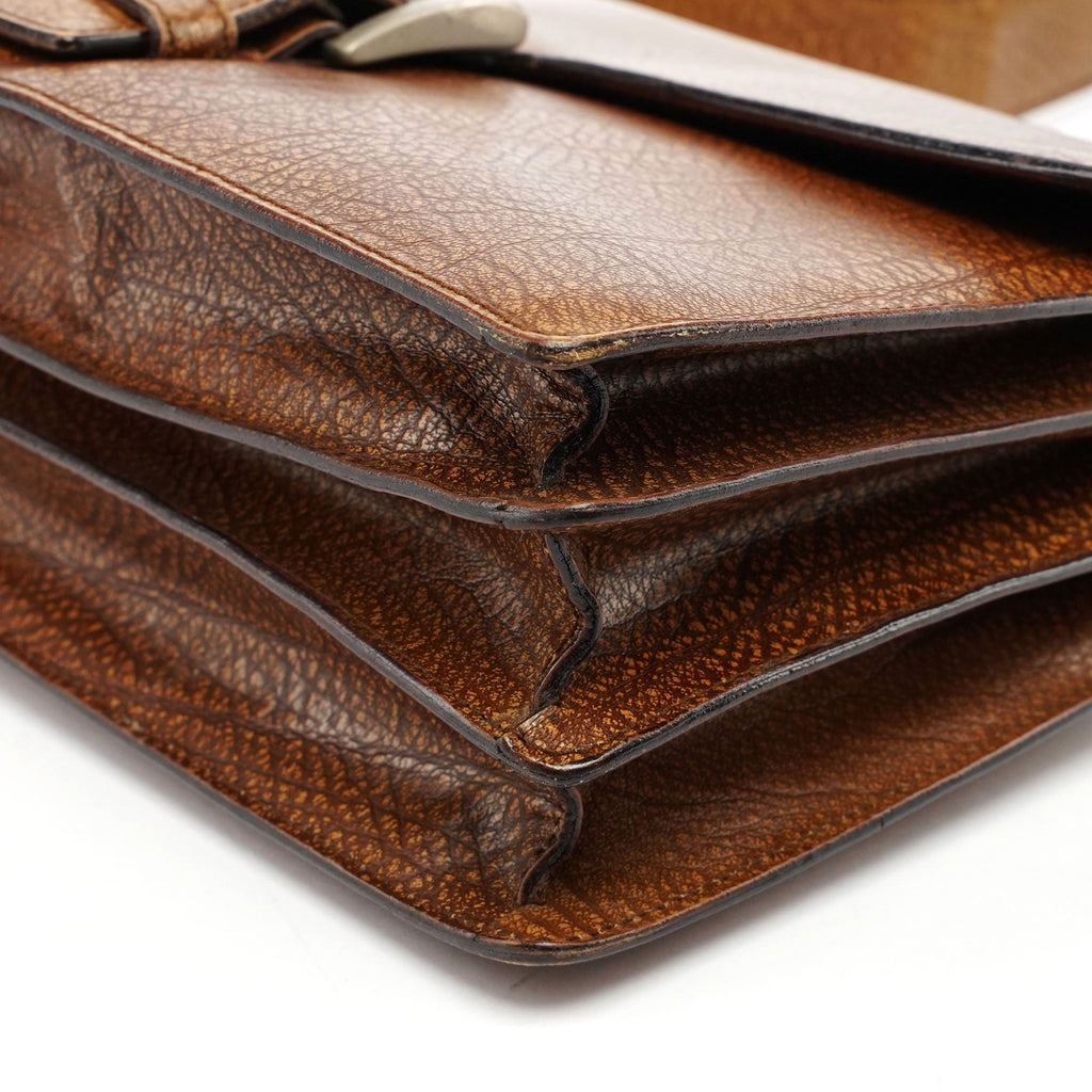 1996 Brown Lama Leather Shoulder Bag