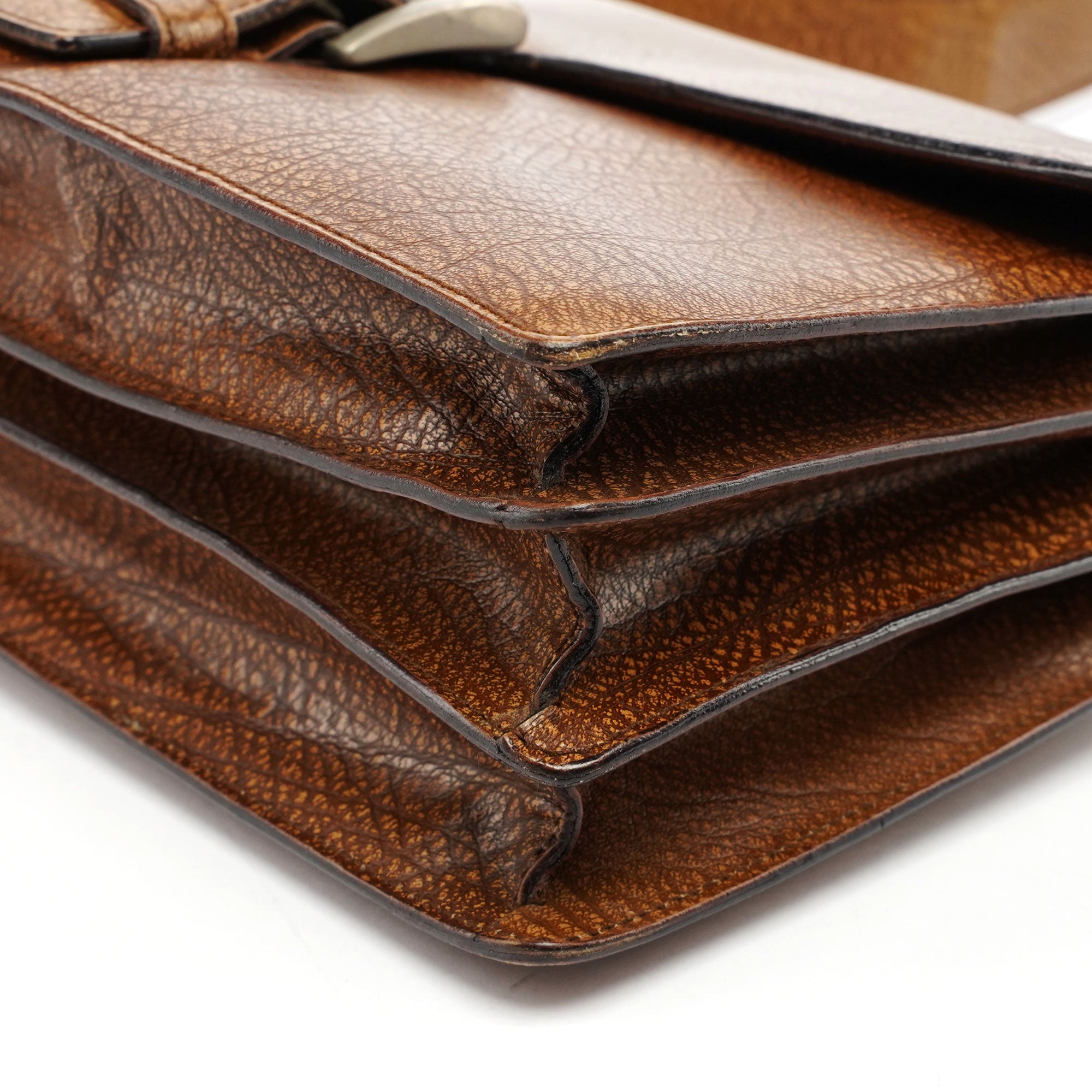 1996 Brown Lama Leather Shoulder Bag