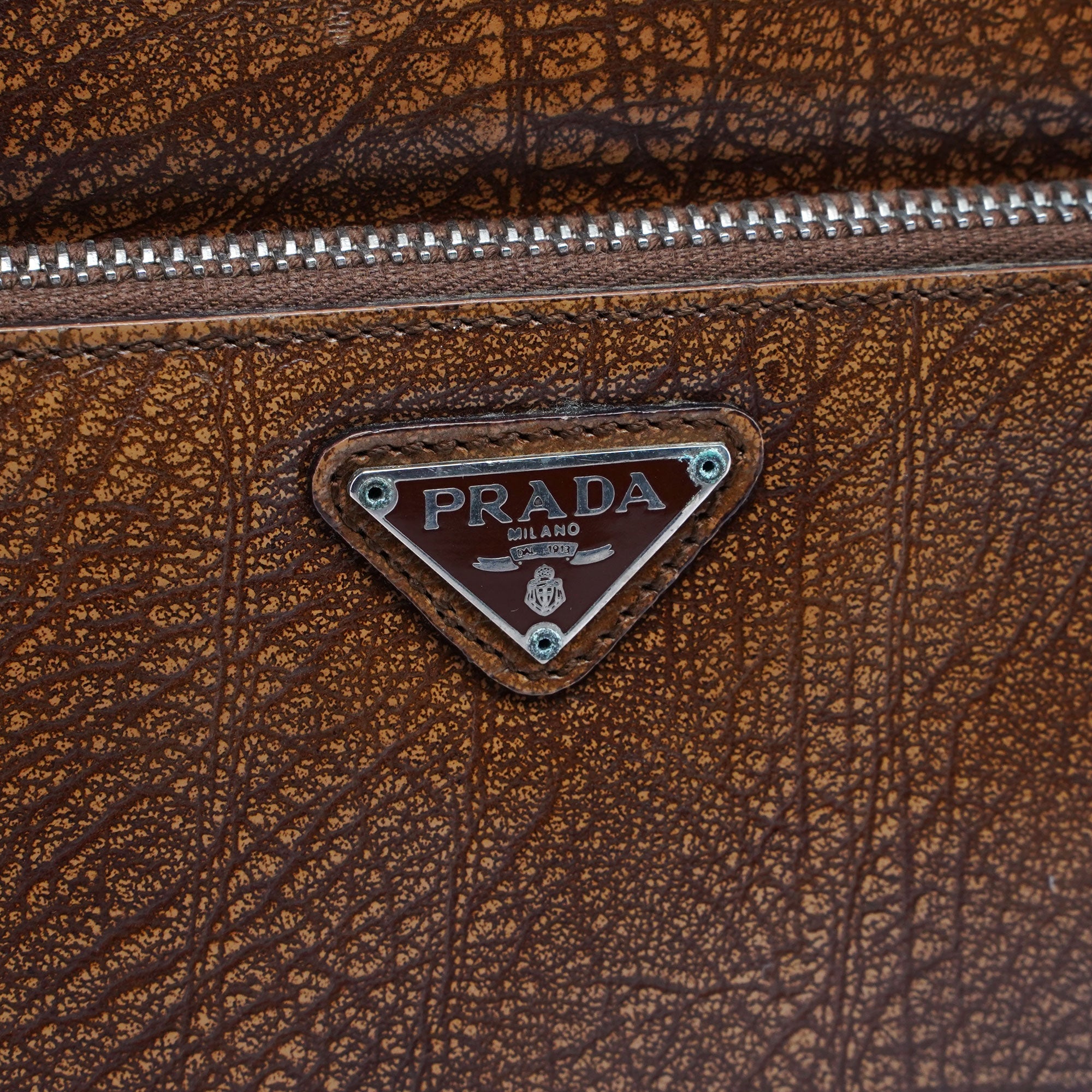 1996 Brown Lama Leather Shoulder Bag