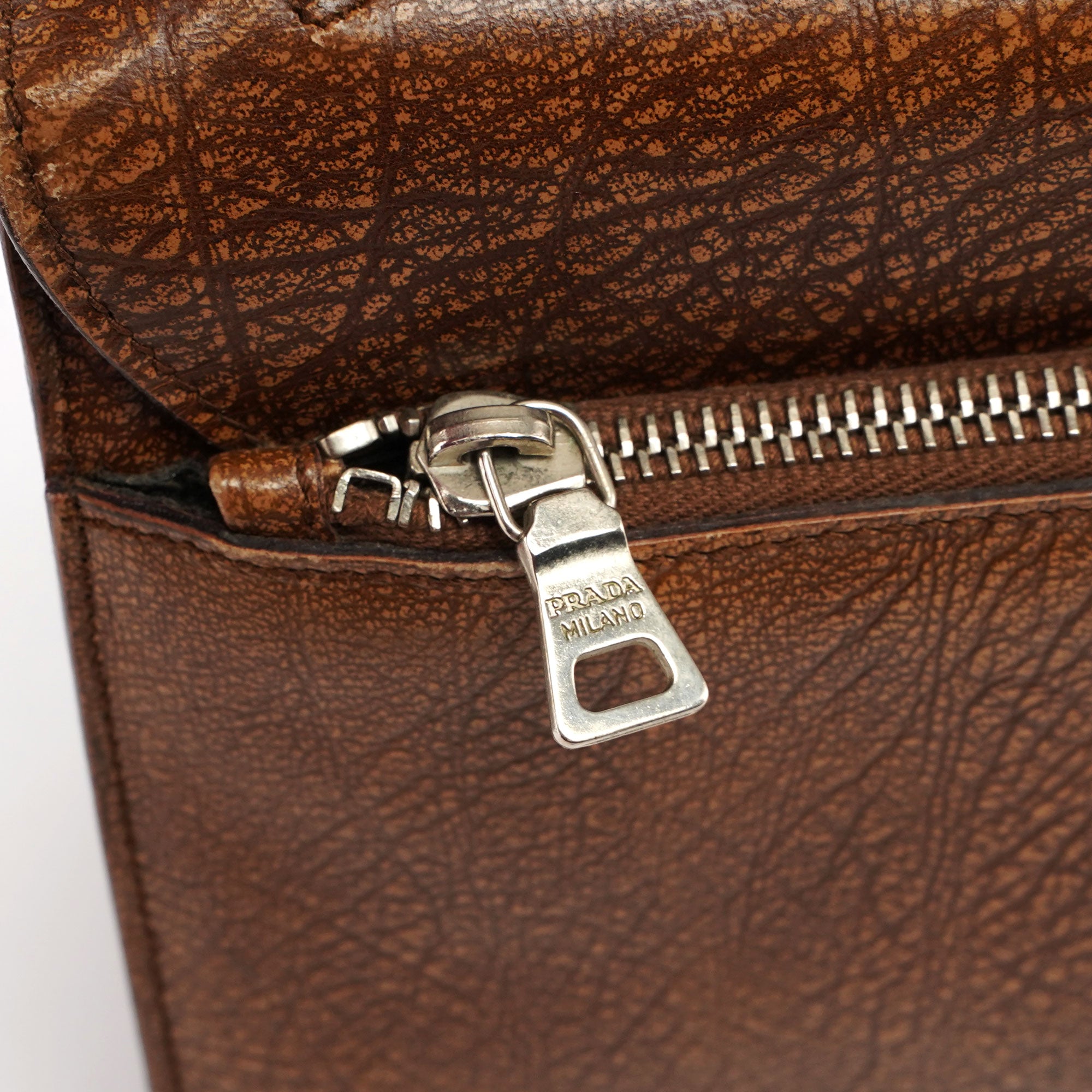 1996 Brown Lama Leather Shoulder Bag