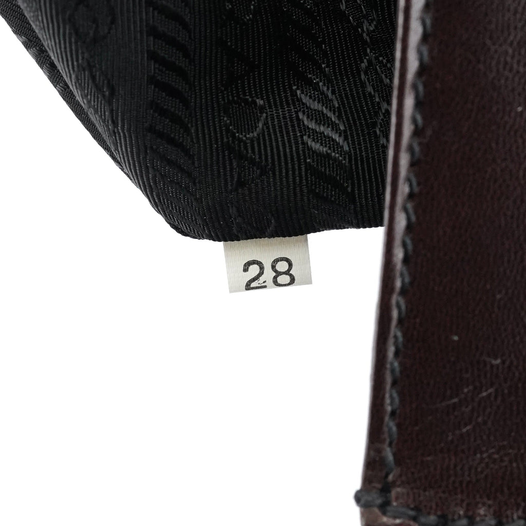 1996 Brown Leather Madras Swing Bag
