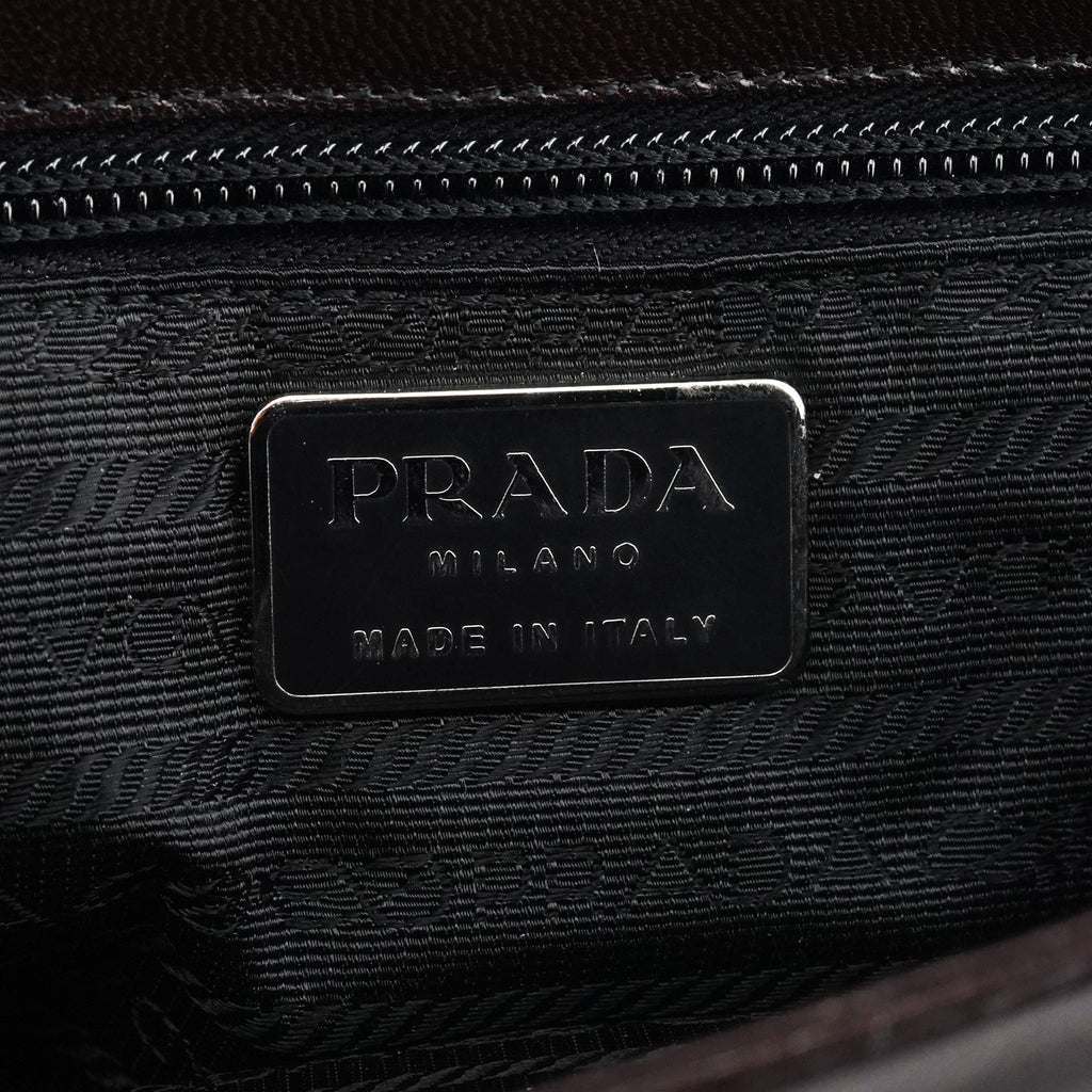 1996 Brown Leather Madras Swing Bag