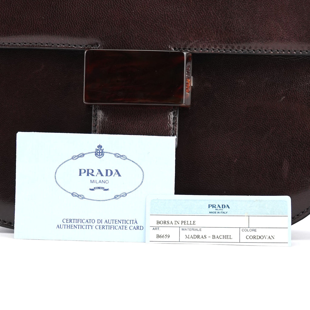 1996 Brown Leather Madras Swing Bag