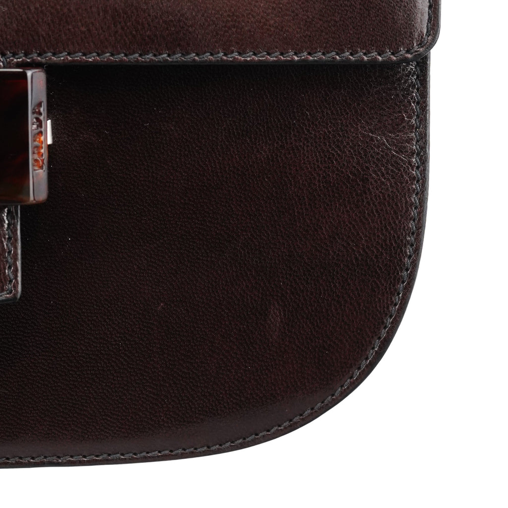 1996 Brown Leather Madras Swing Bag