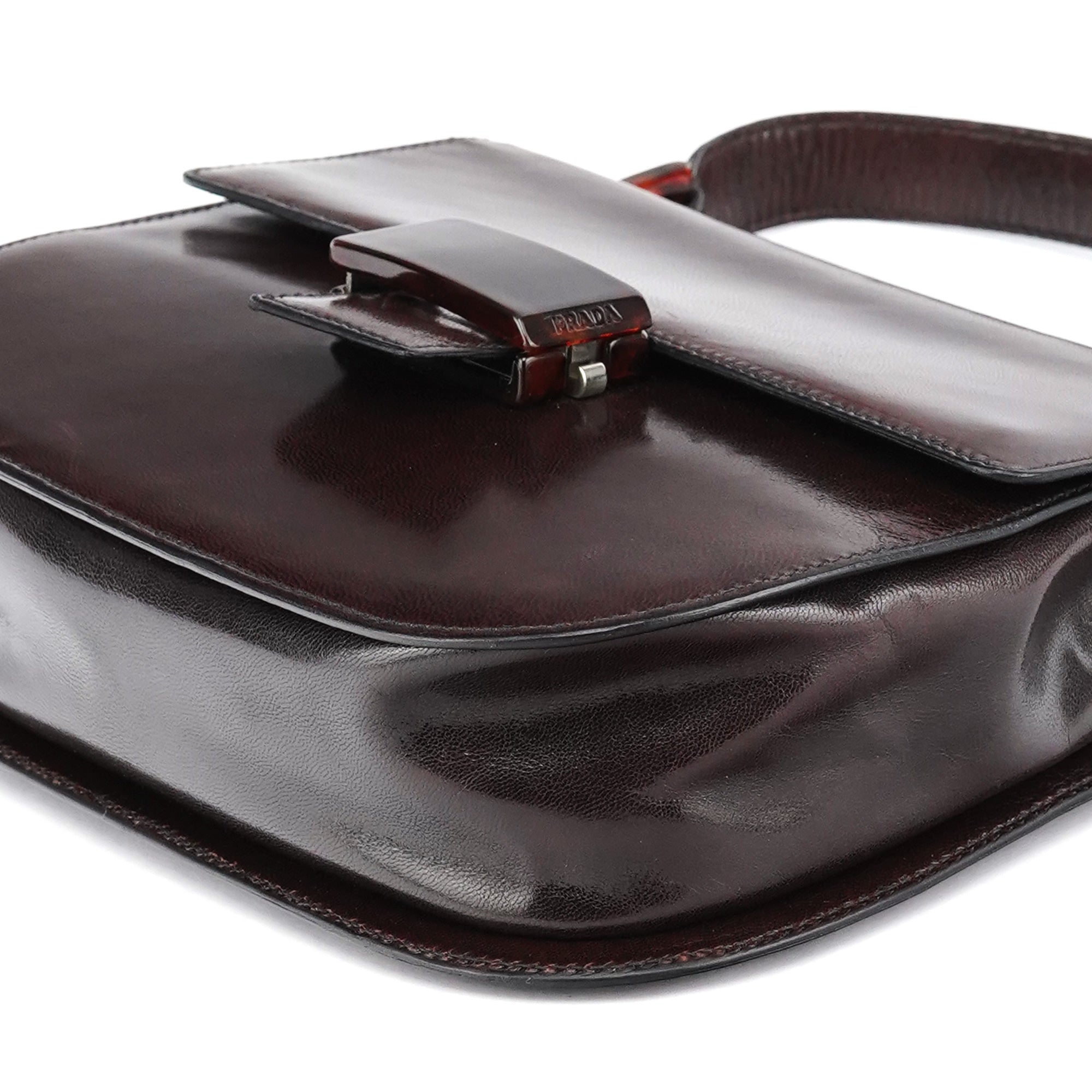 1996 Brown Leather Madras Swing Bag