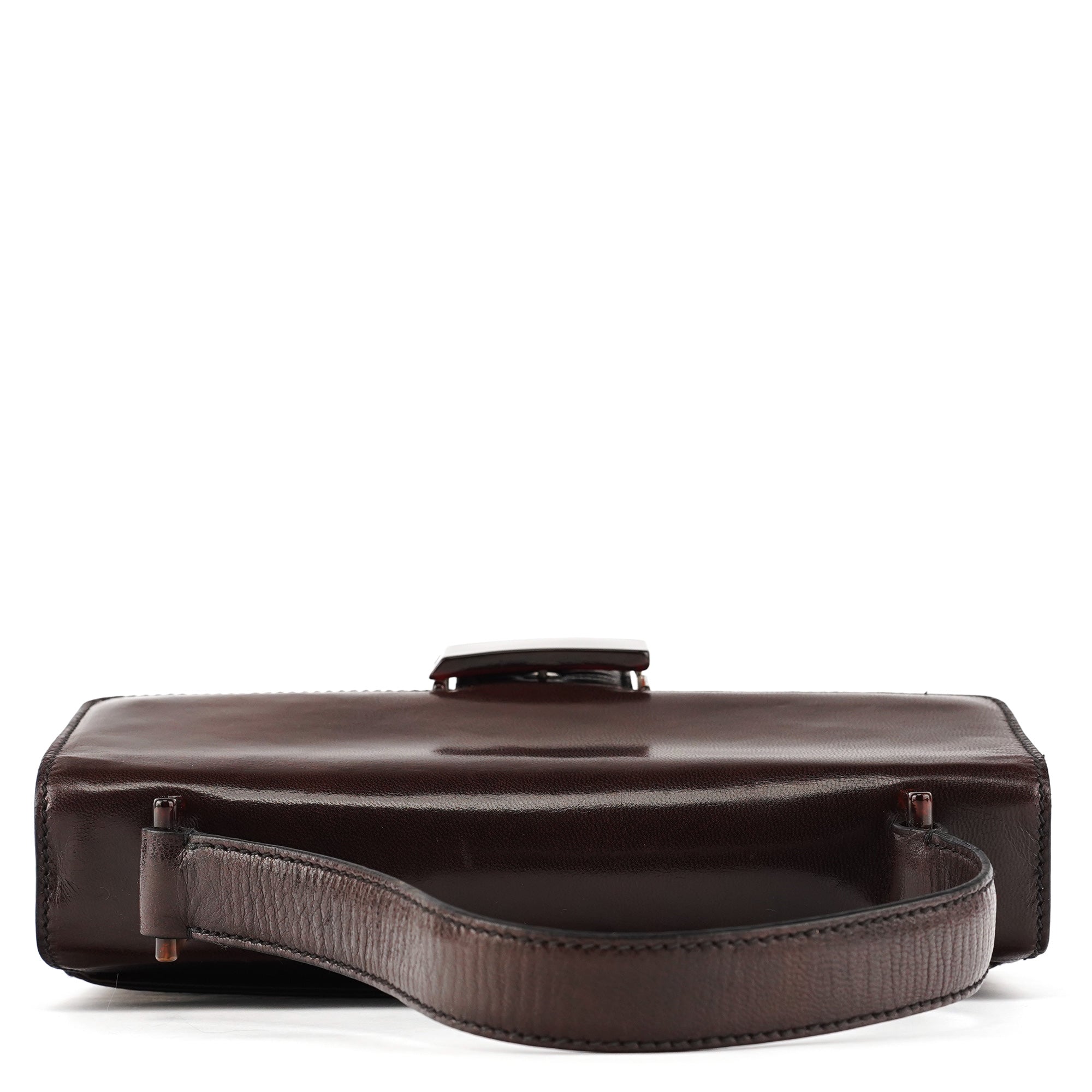 1996 Brown Leather Madras Swing Bag