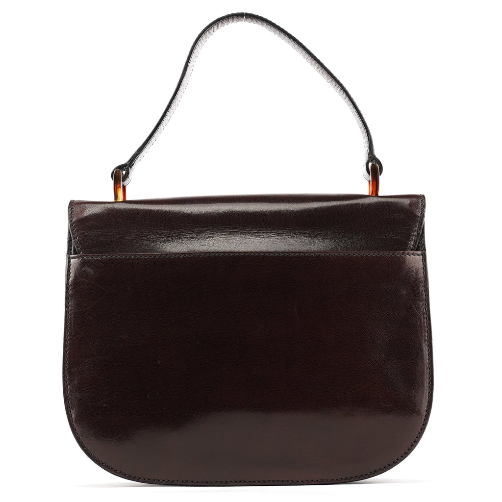 1996 Brown Leather Madras Swing Bag