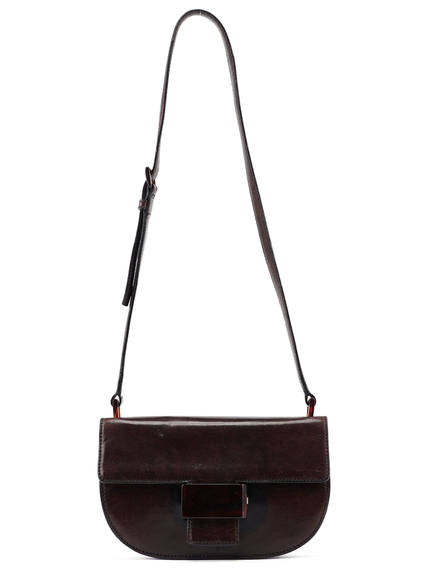 1996 Brown Madras Calfskin Shoulder Bag