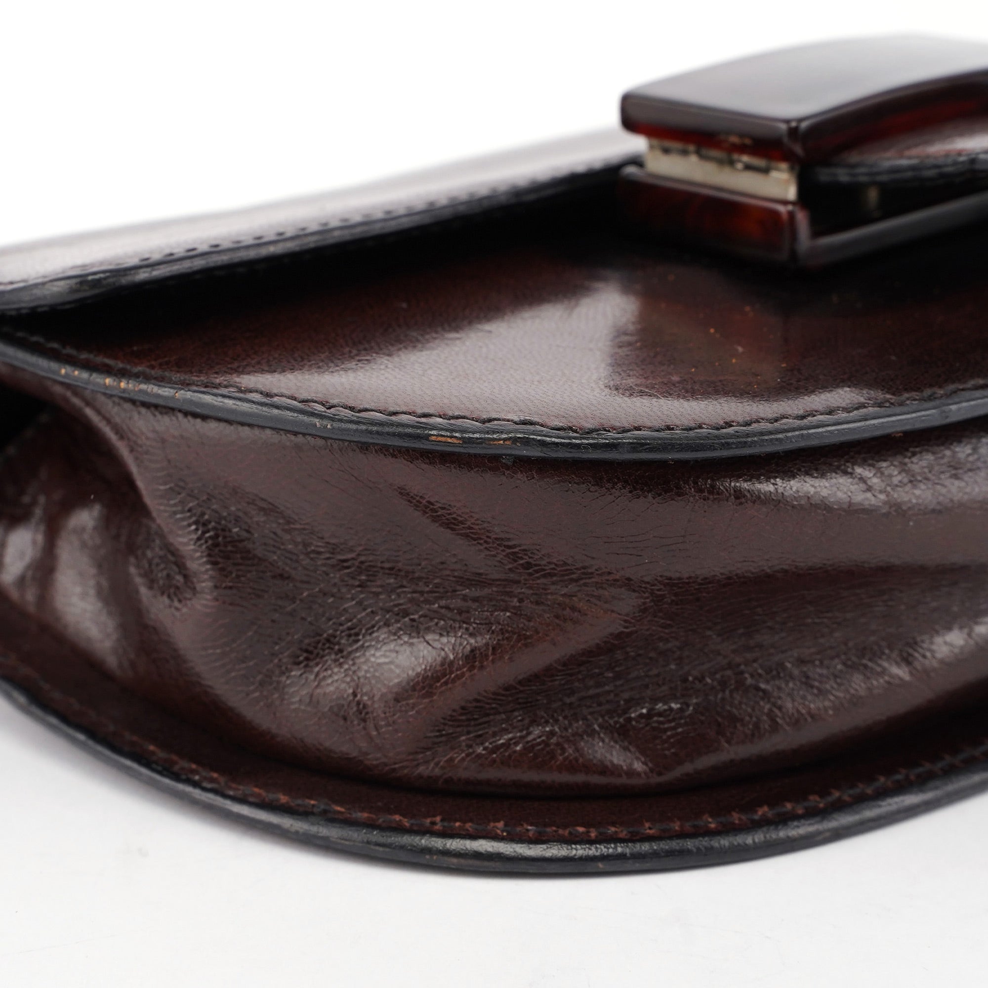 1996 Brown Madras Calfskin Shoulder Bag