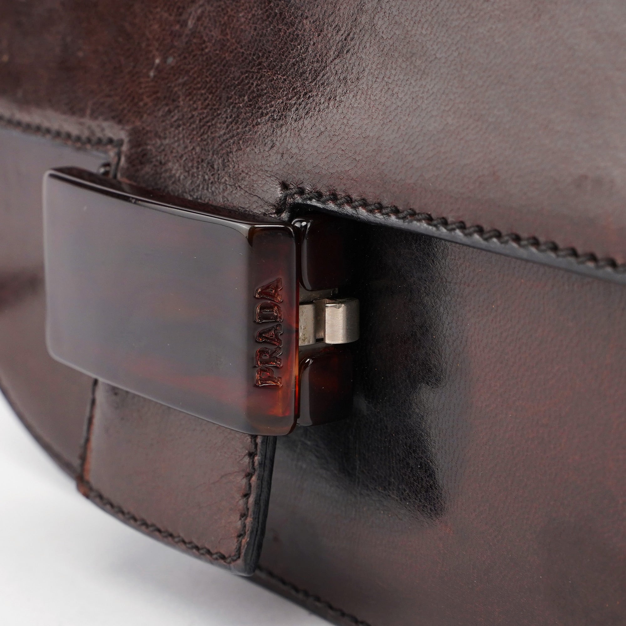 1996 Brown Madras Calfskin Shoulder Bag