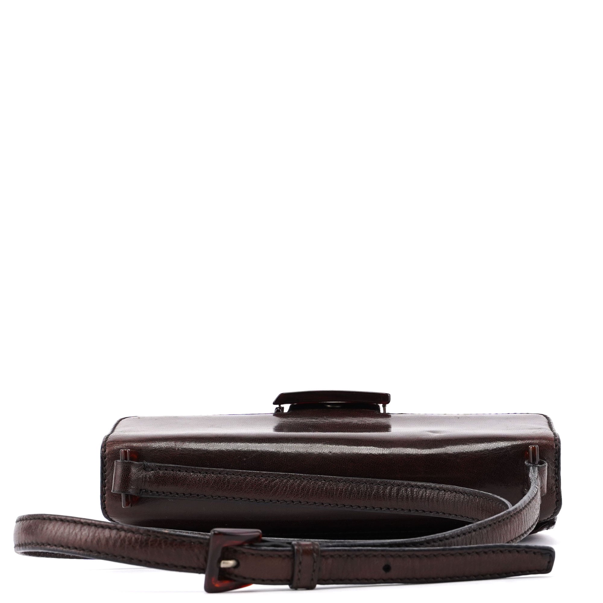 1996 Brown Madras Calfskin Shoulder Bag