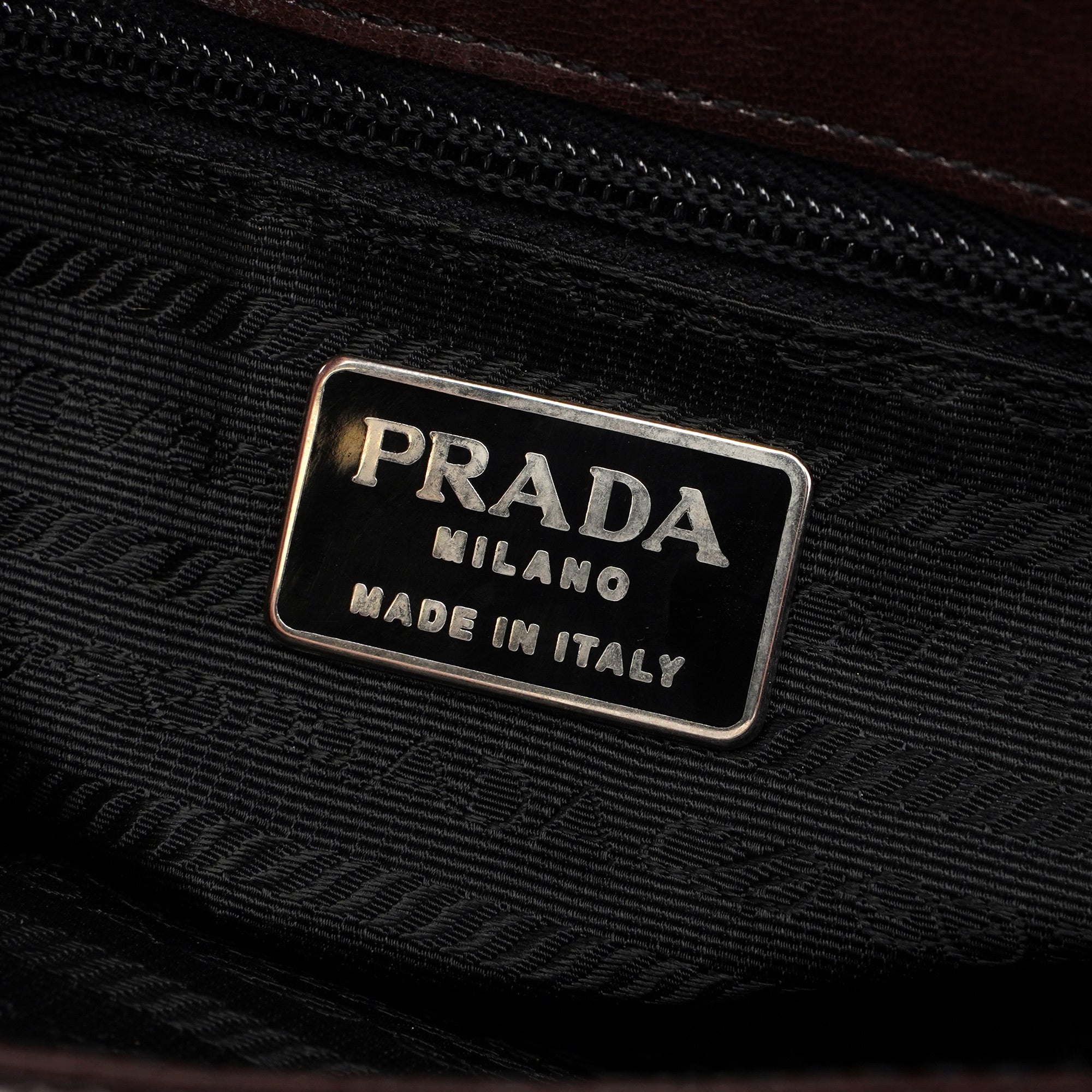 1996 Brown Madras Calfskin Shoulder Bag