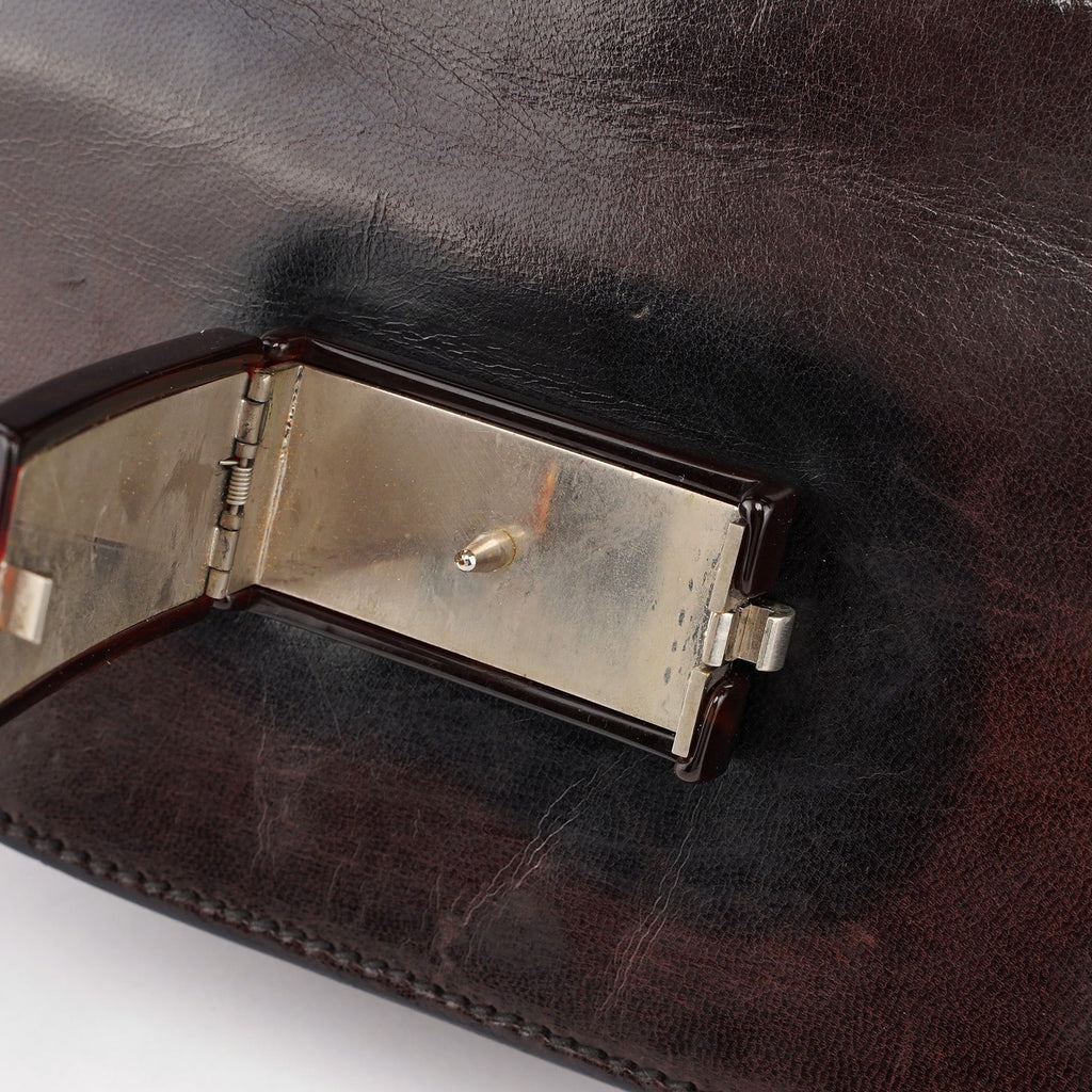 1996 Brown Madras Calfskin Shoulder Bag