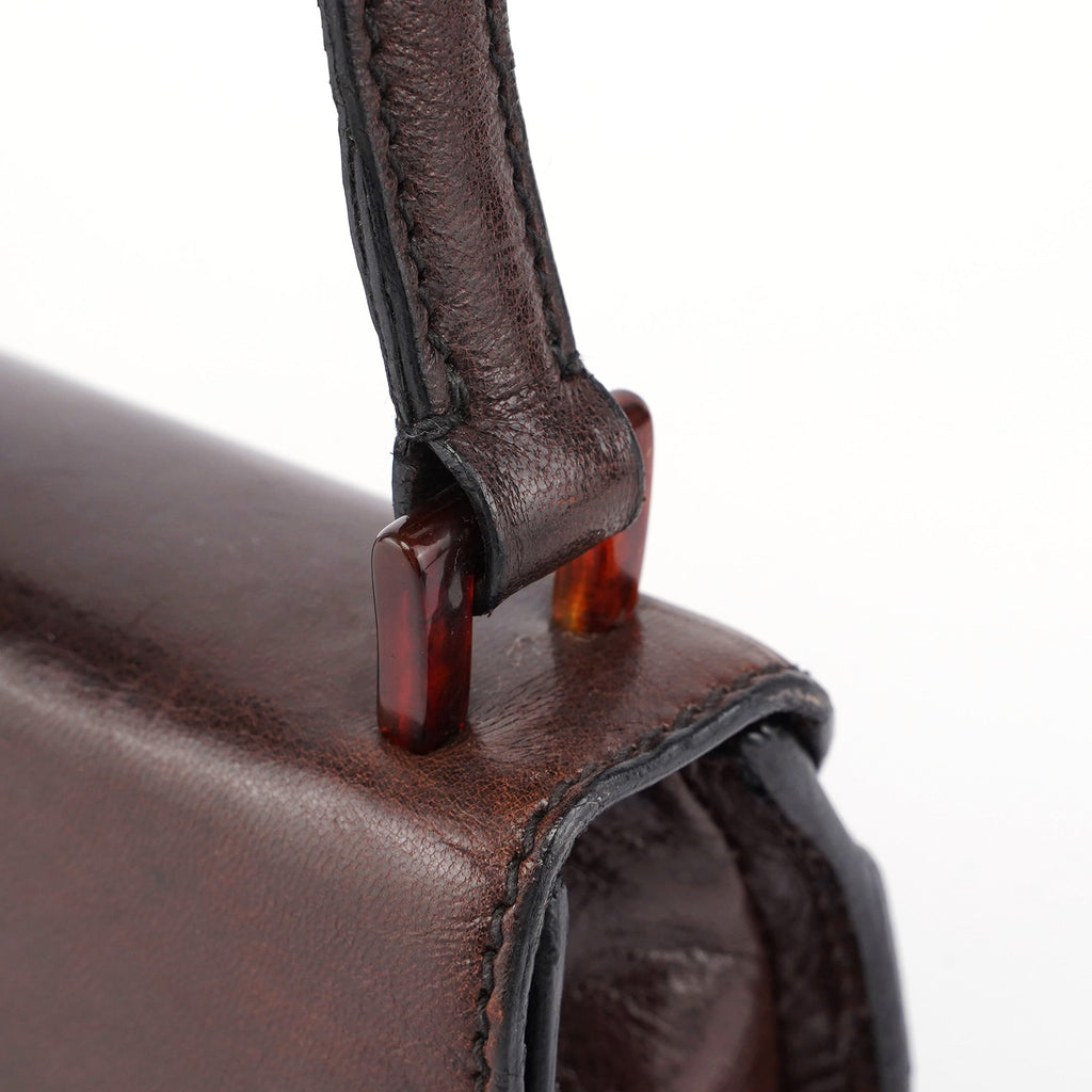 1996 Brown Madras Calfskin Shoulder Bag