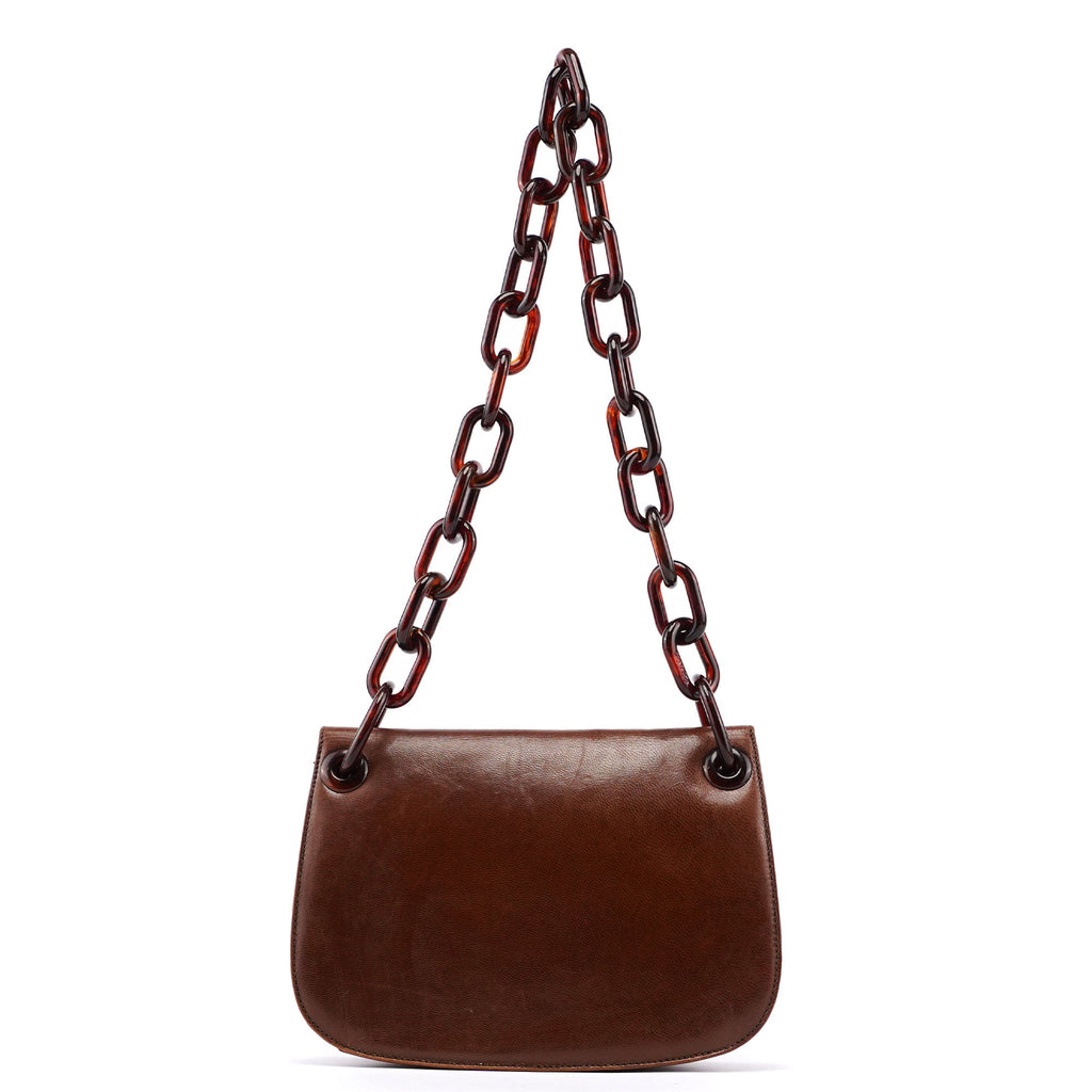 1996 Brown Madras Swing Shoulder Bag