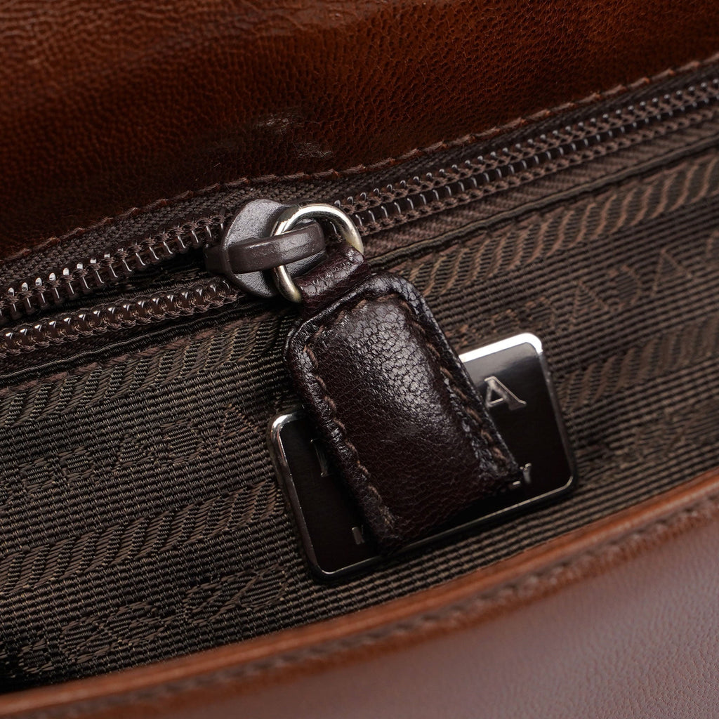 1996 Brown Madras Swing Shoulder Bag