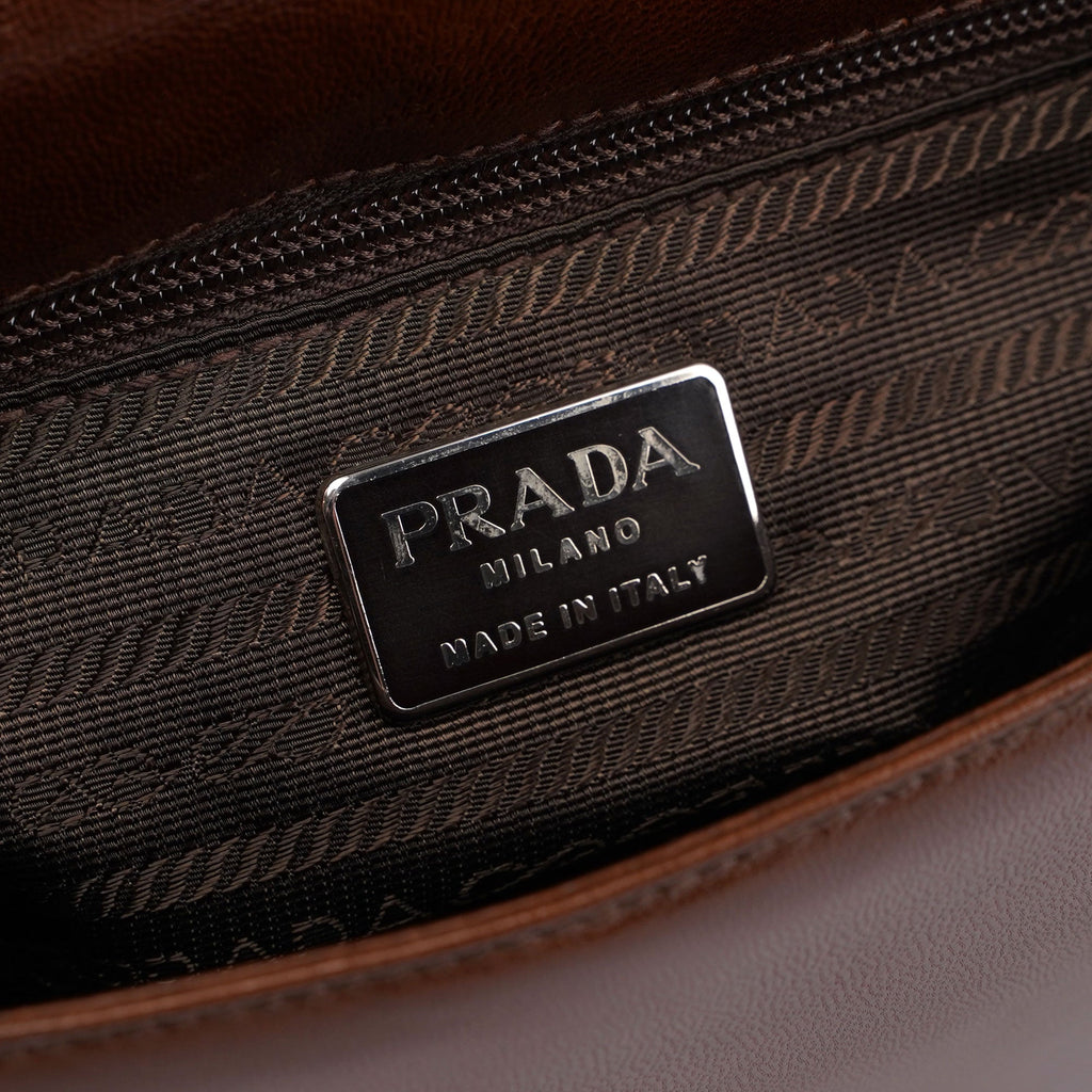 1996 Brown Madras Swing Shoulder Bag
