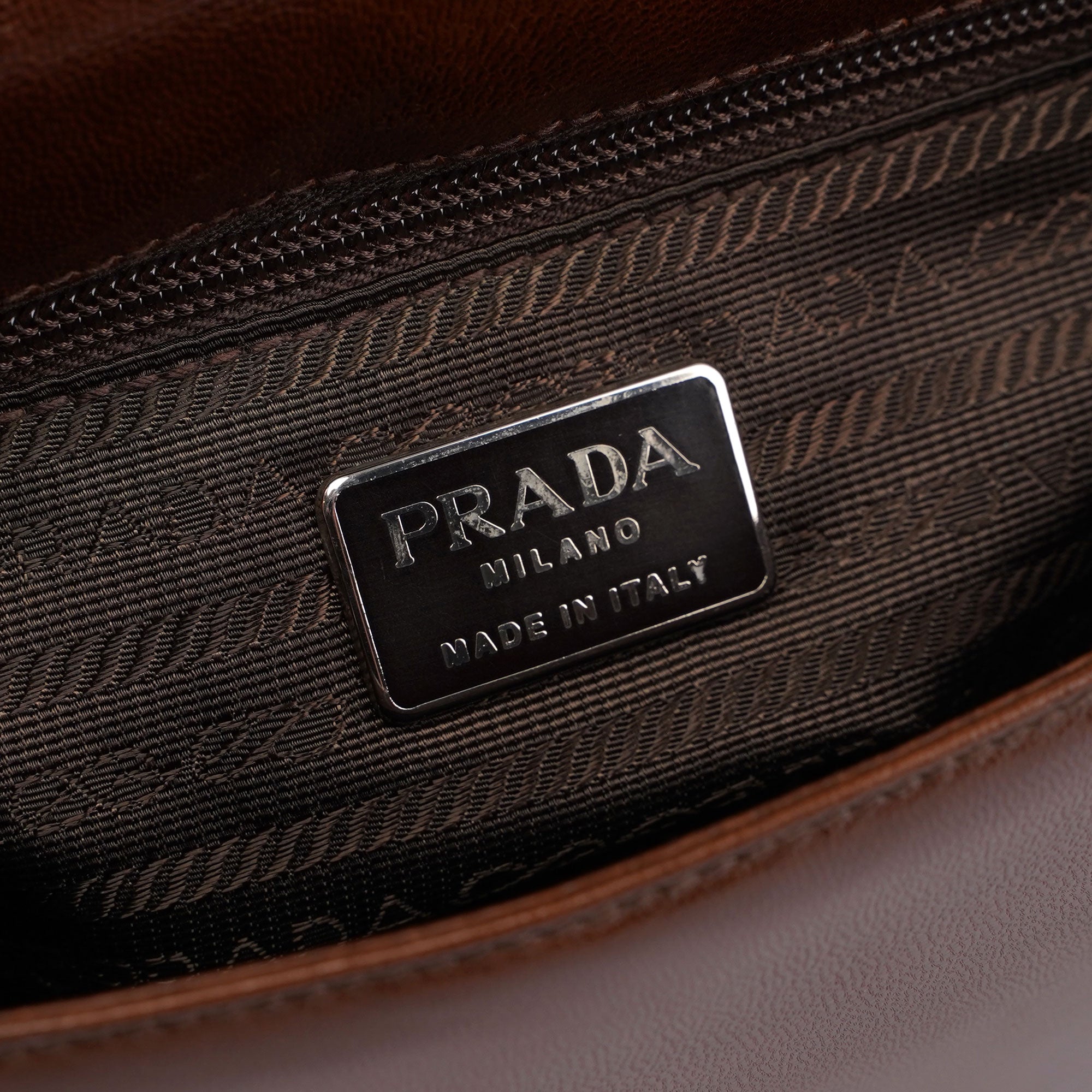 1996 Brown Madras Swing Shoulder Bag