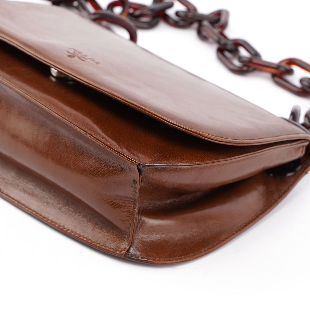 1996 Brown Madras Swing Shoulder Bag