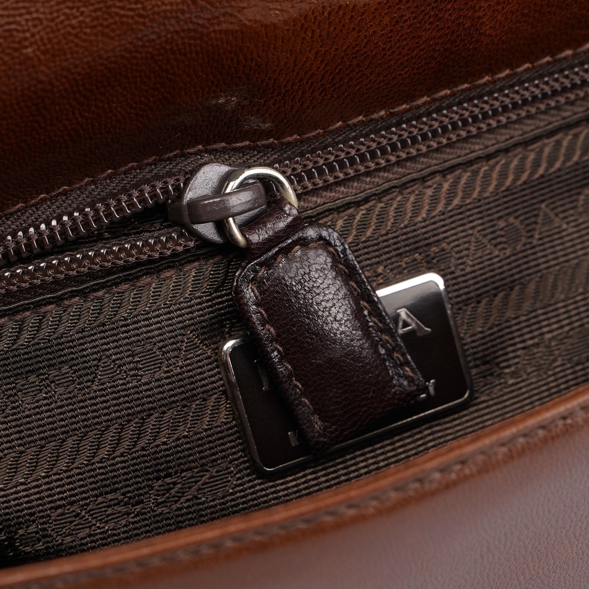 1996 Brown Madras Swing Shoulder Bag