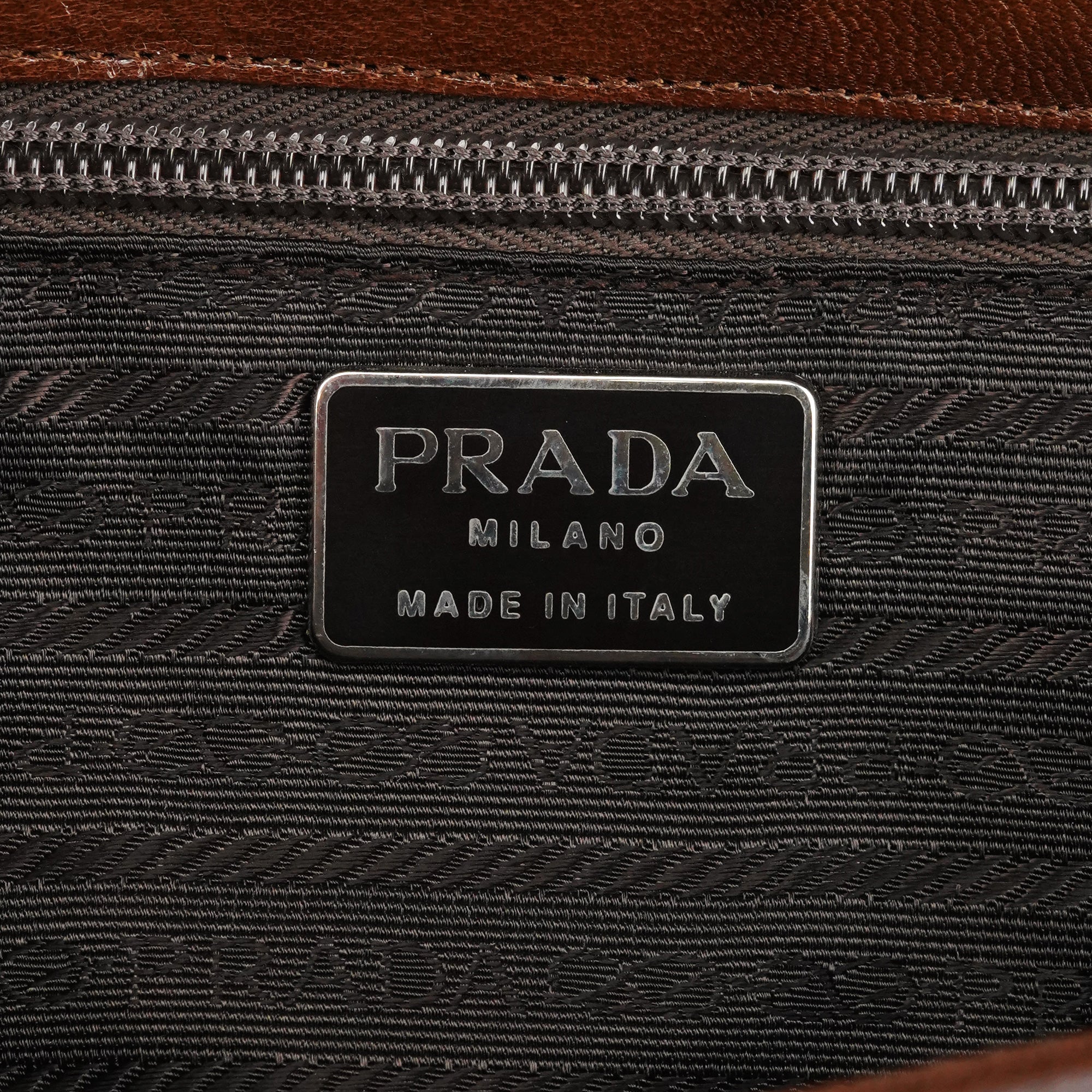 1996 Light Brown Madras Swing Handbag