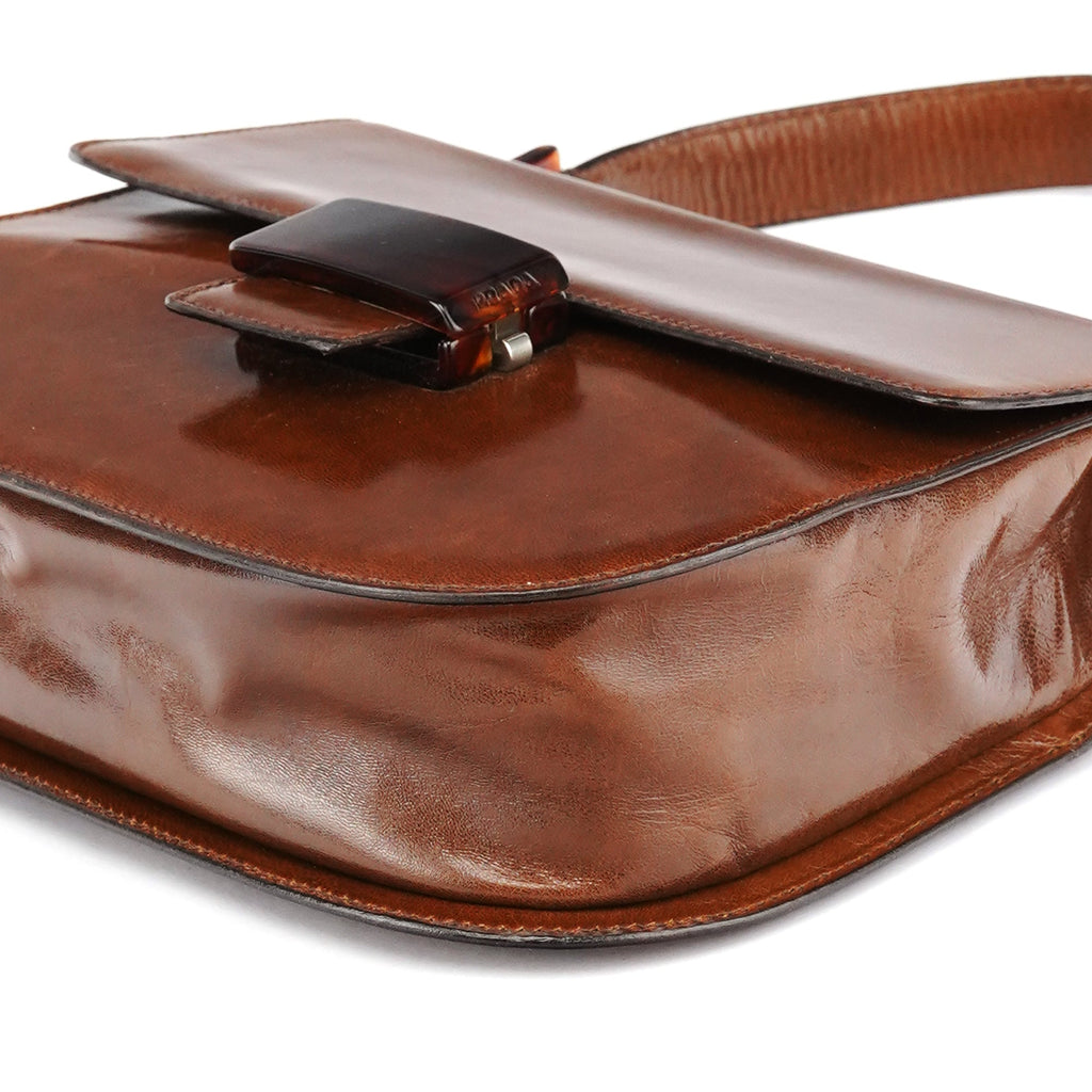 1996 Light Brown Madras Swing Handbag