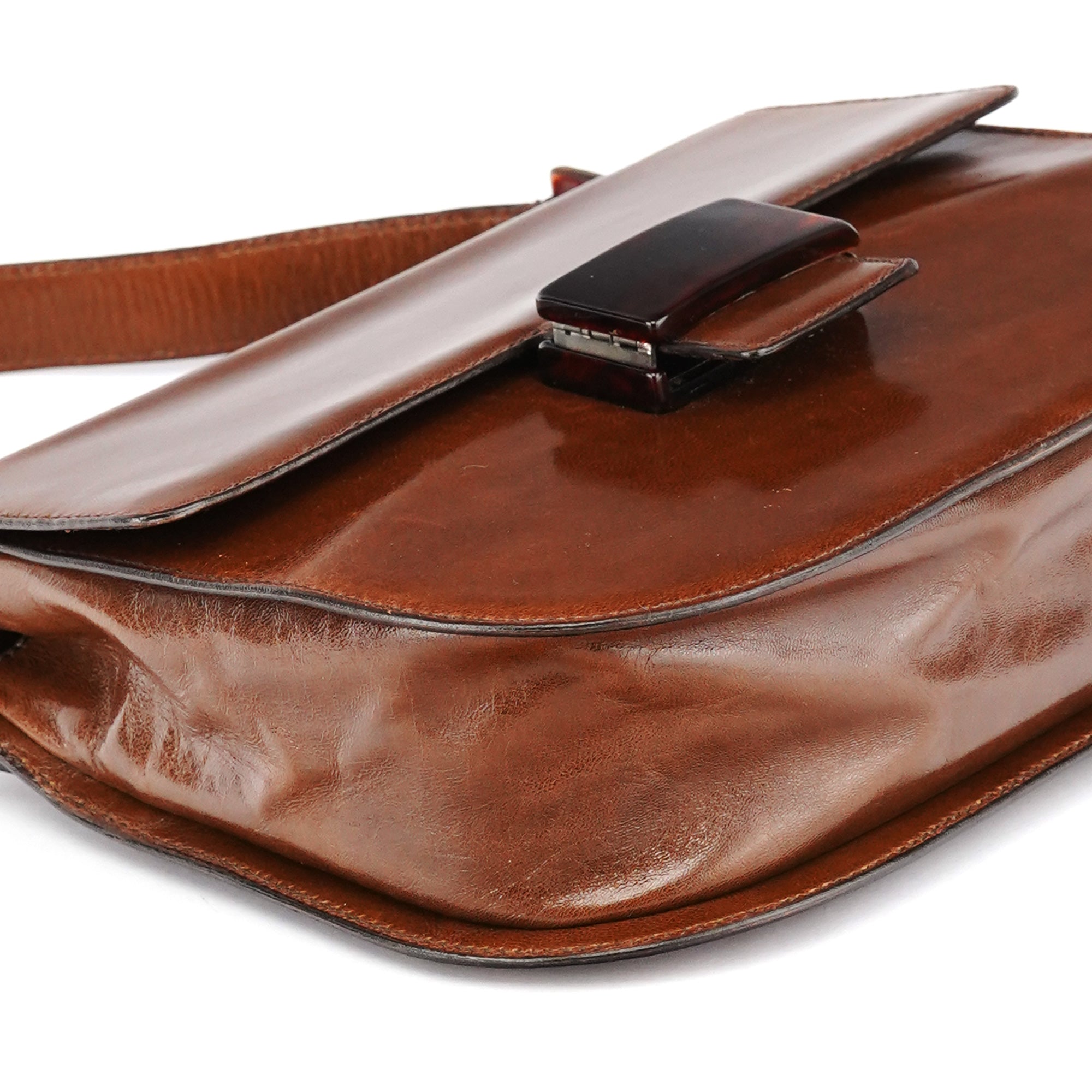 1996 Light Brown Madras Swing Handbag