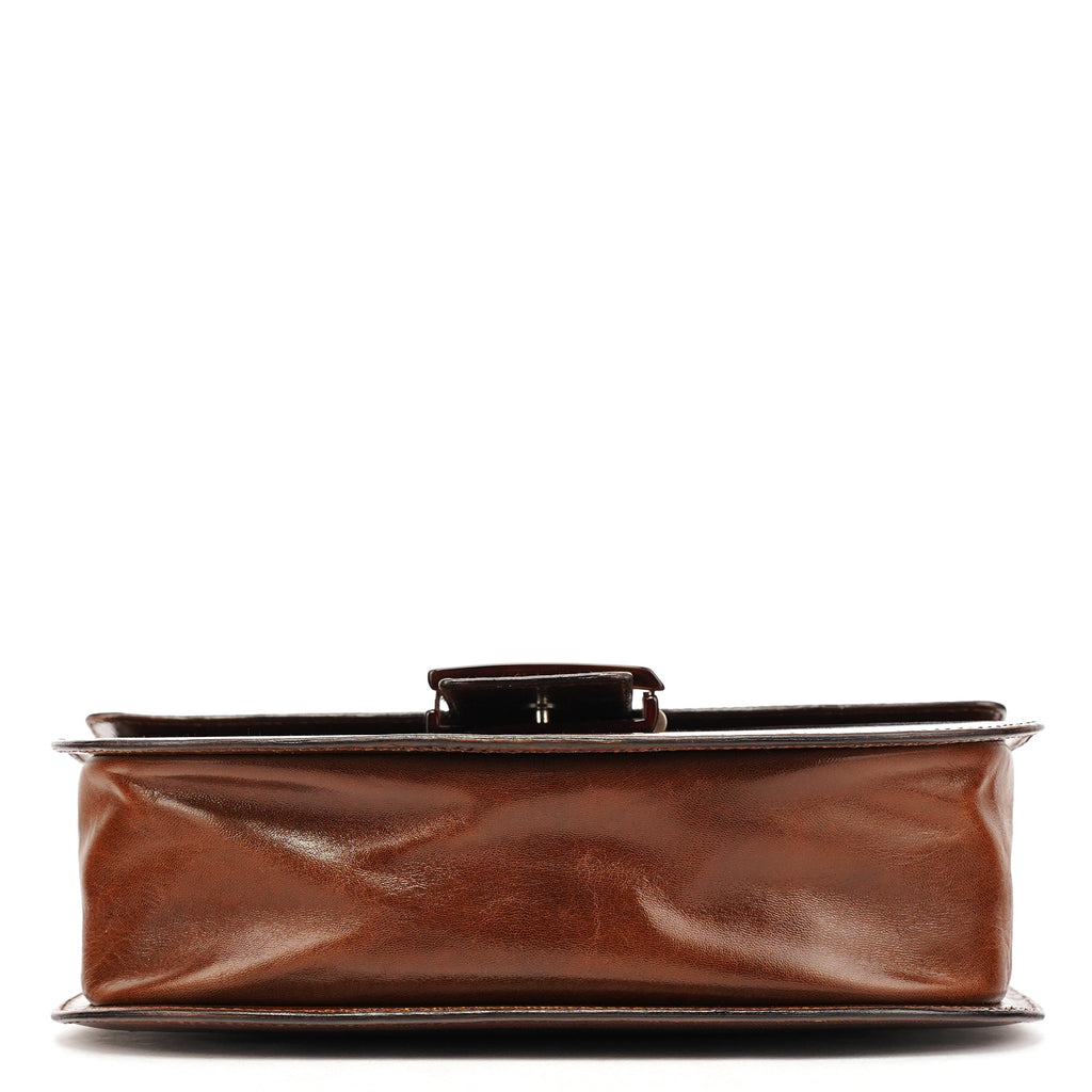 1996 Light Brown Madras Swing Handbag