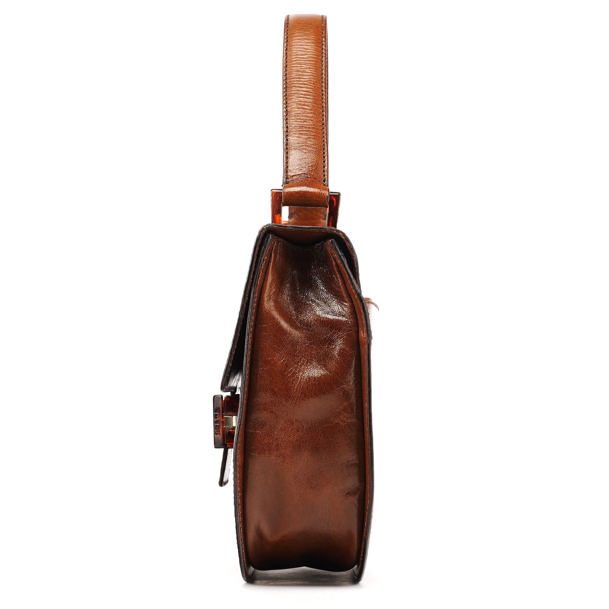 1996 Light Brown Madras Swing Handbag