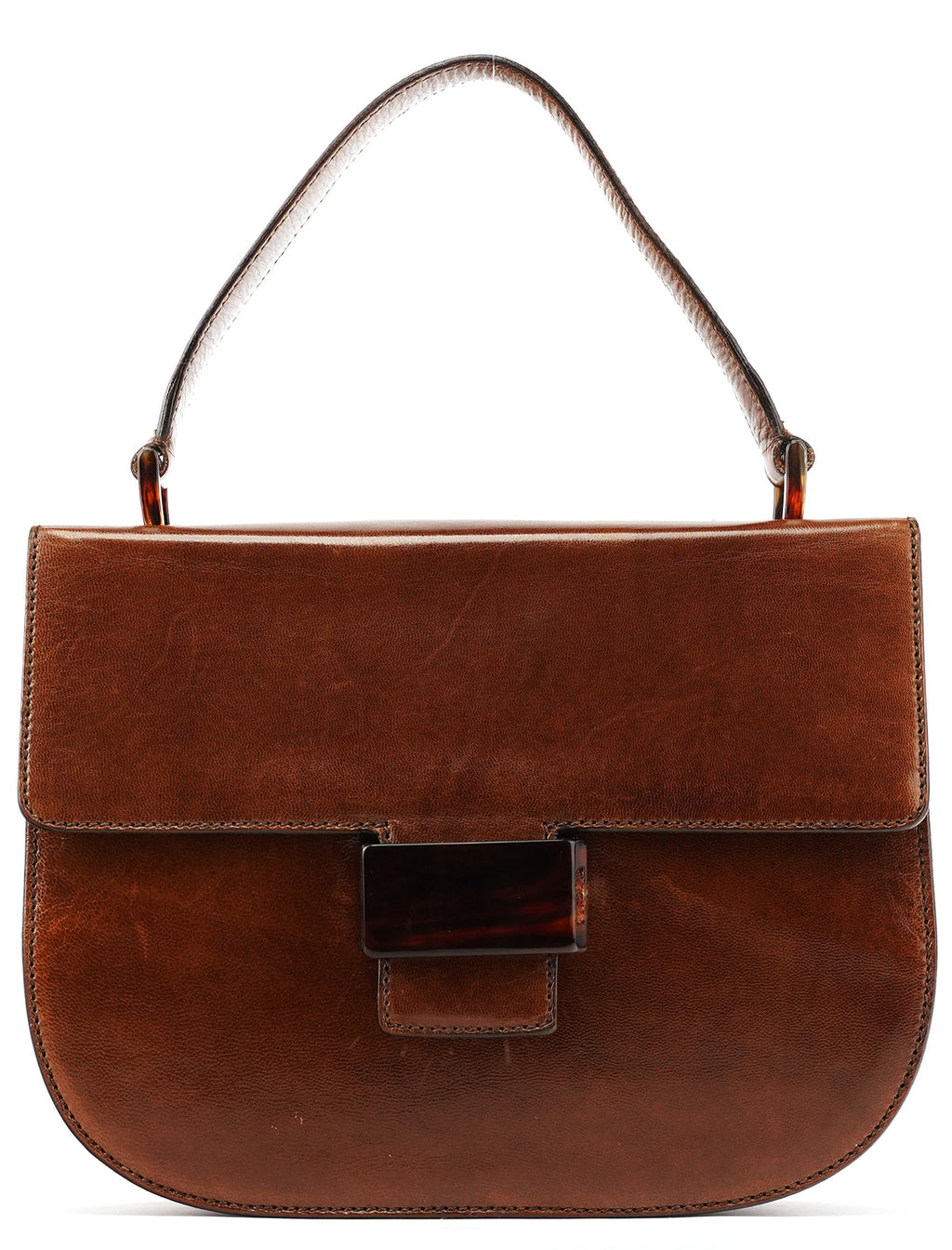1996 Light Brown Madras Swing Handbag