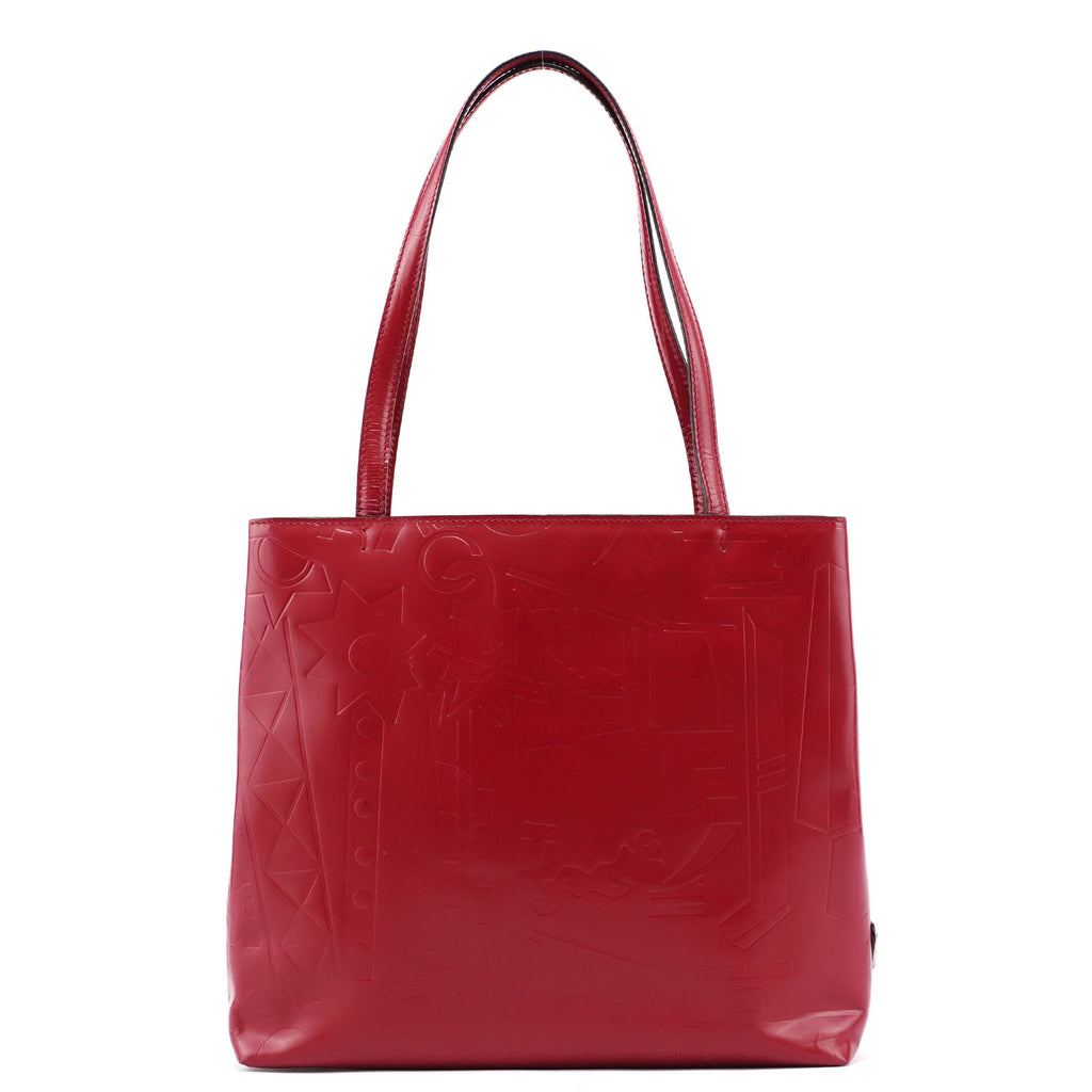 1997 Burgundy Spazzolato Embossed Tote