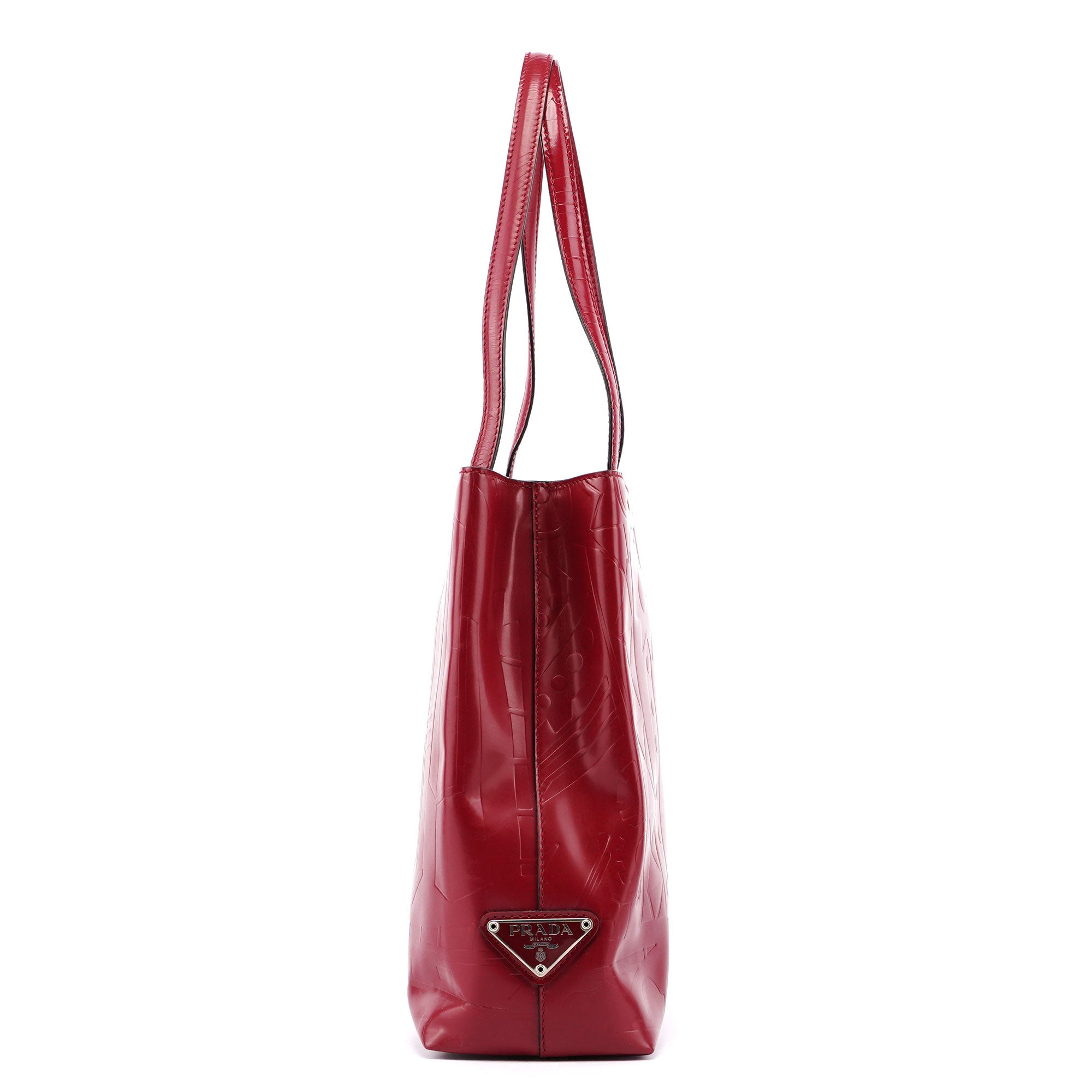 1997 Burgundy Spazzolato Embossed Tote