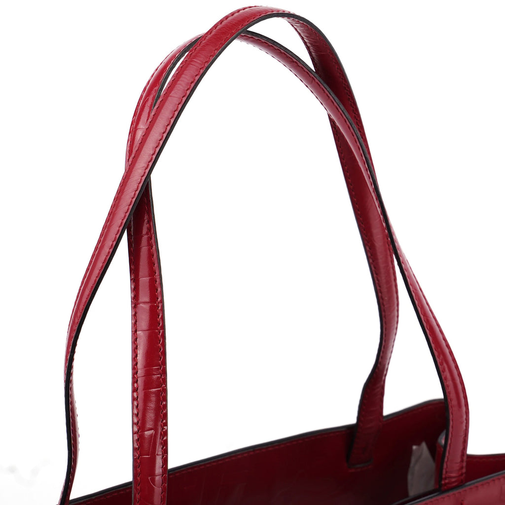 1997 Burgundy Spazzolato Embossed Tote