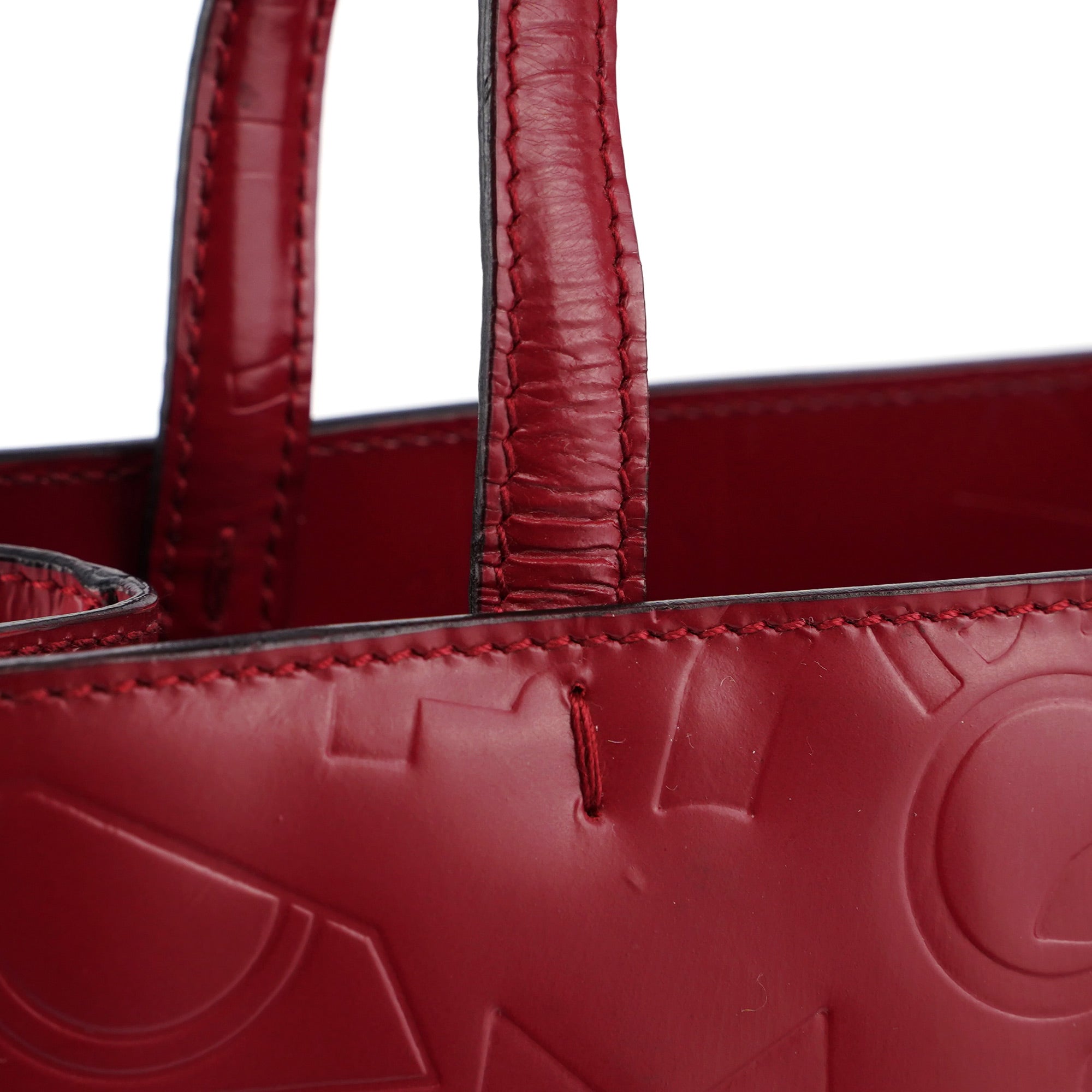 1997 Burgundy Spazzolato Embossed Tote